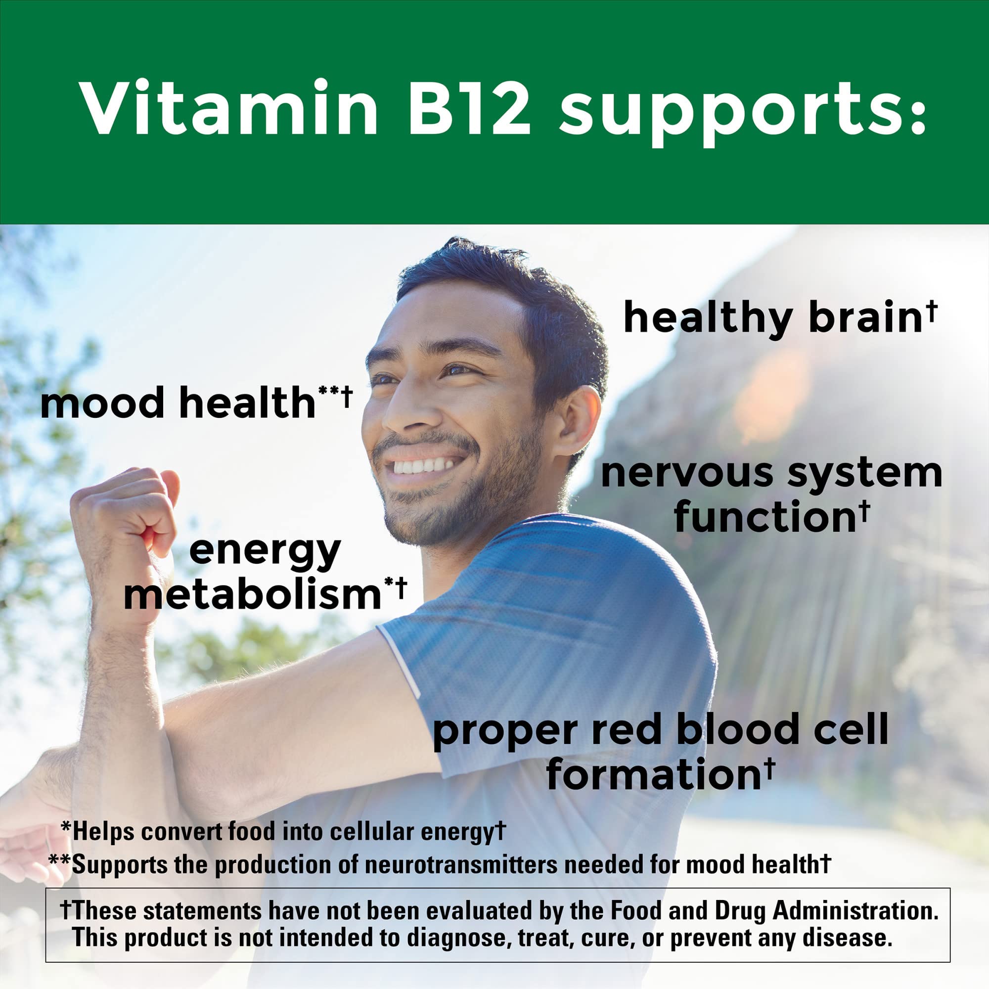 Nature Made Vitamin B12 1000 mcg, Dietary Supplement For Energy Metabolism Support Nature MadeUS supplements