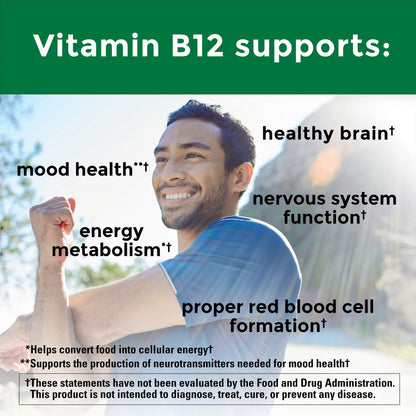 Nature Made Vitamin B12 1000 mcg, Dietary Supplement For Energy Metabolism Support Nature MadeUS supplements