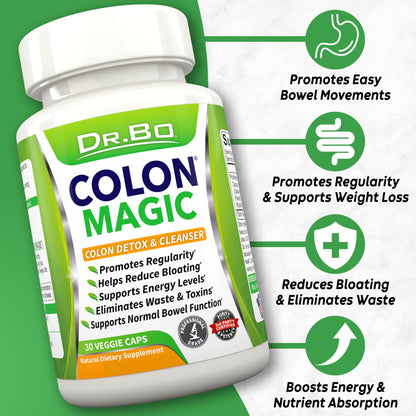 Colon Cleanse Detox Formula - Natural Bowel Cleanser Pills for Intestinal Bloating & Fast Digestive DR. BOUS supplements