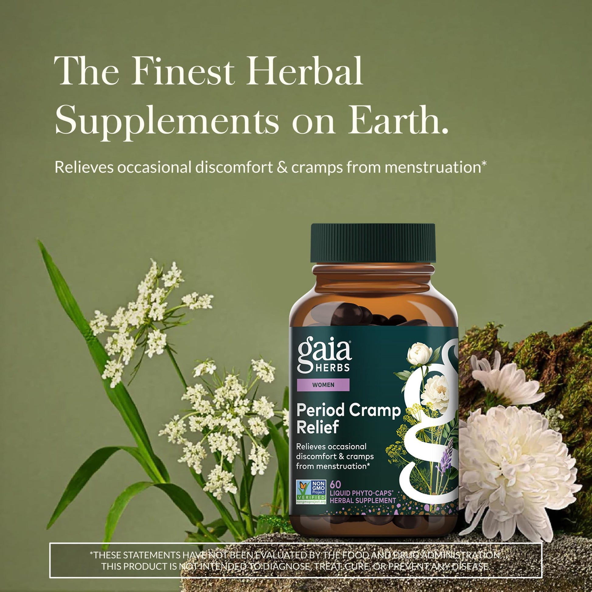 Gaia Herbs Cramp Relief - Herbal Supplement for Period Cramp Relief* - Made with Fennel Seed, Licorice Root & More - 60 Vegan Liquid Phyto-Caps (60 Servings) Gaia HerbsAu supplements