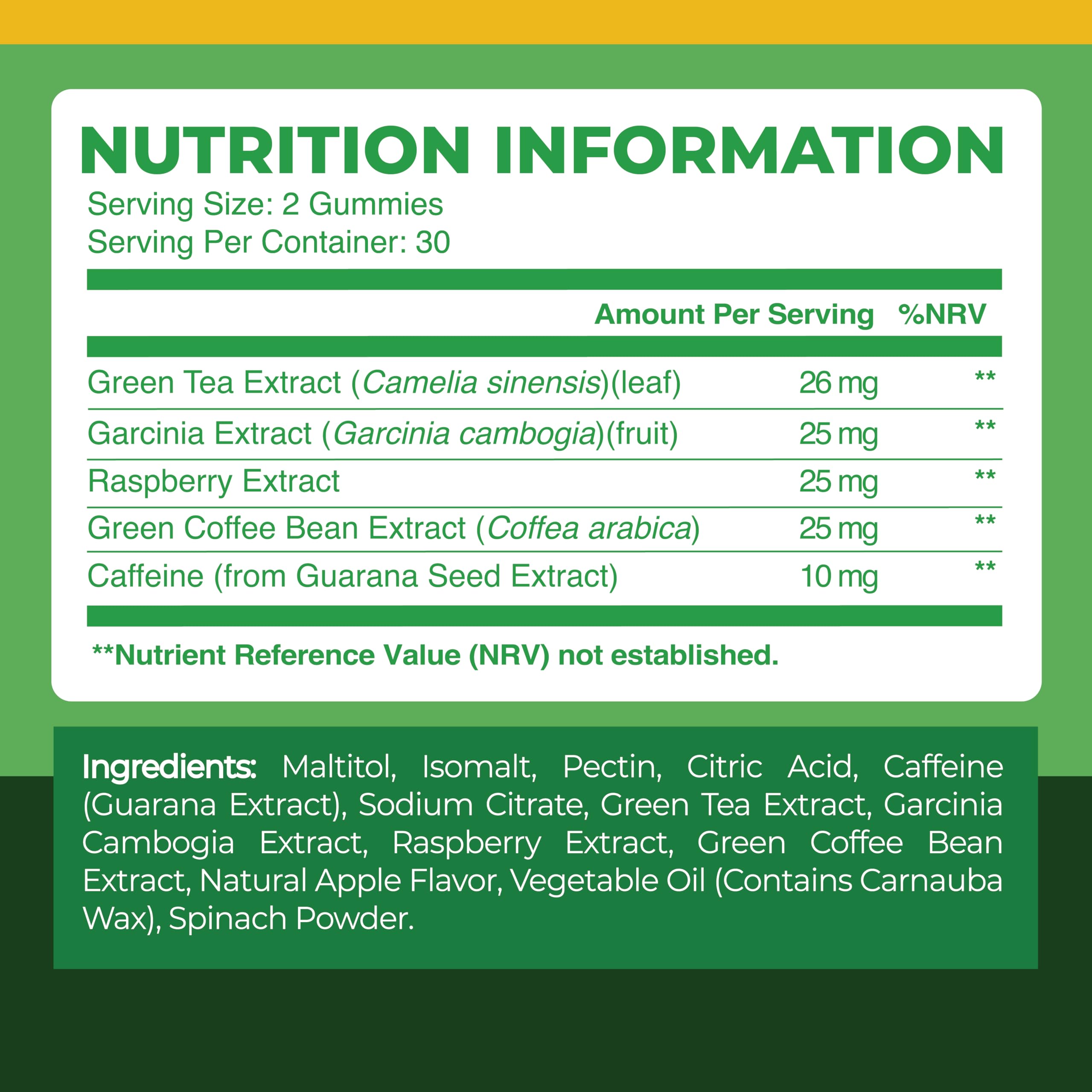 Nobi Nutrition Green Tea Fat Burner Gummies for Weight Loss | Metabolism Boost Nobi NutritionUS supplements