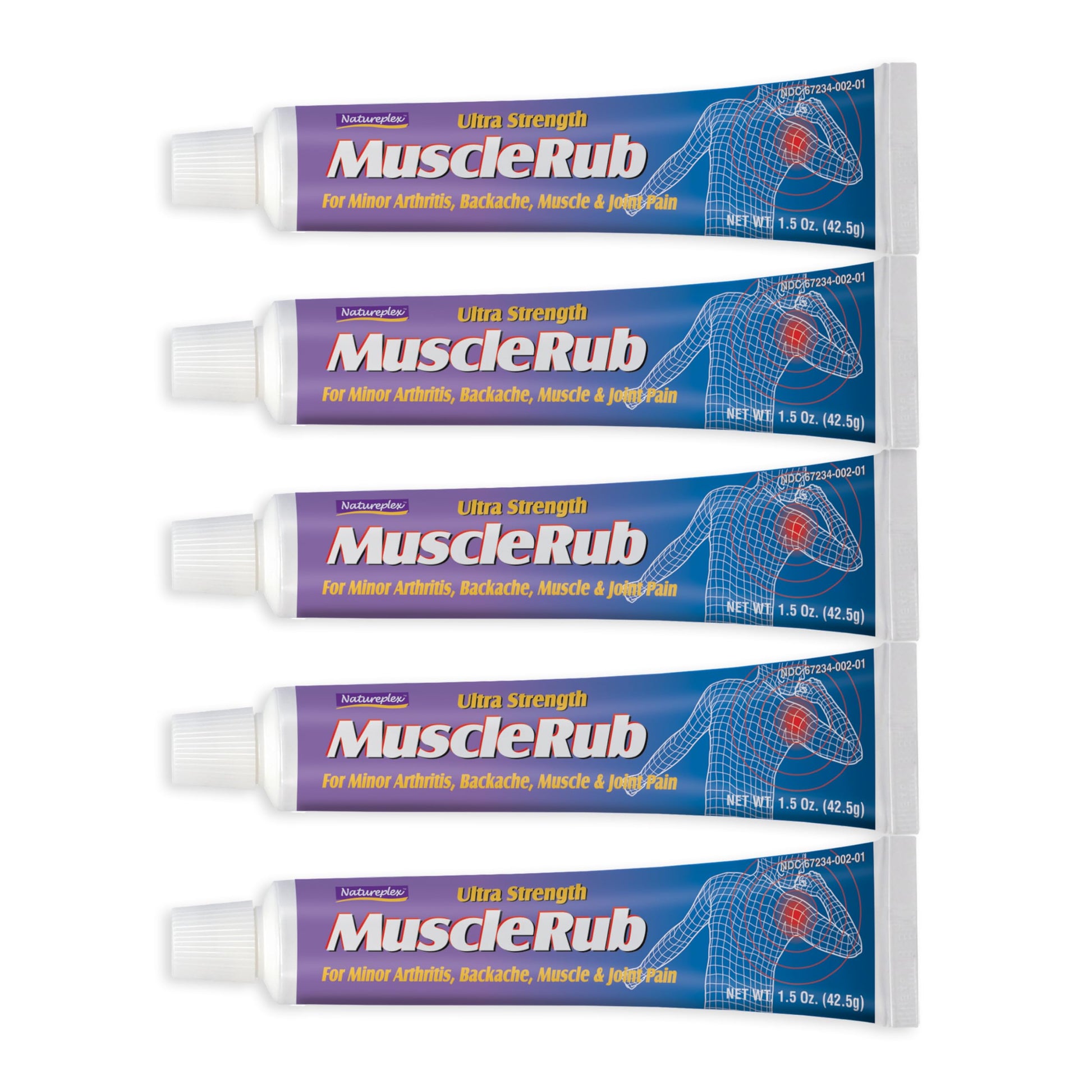 Natureplex Ultra Strength Muscle Rub Cream 1.5 oz (Pack of 5) – Menthol & Methyl Salicylate, Fast-Penetrating, Long-Lasting Relief for Muscle & Joint Discomfort (Minor Aches, Backache, Strains) NatureplexAu supplements