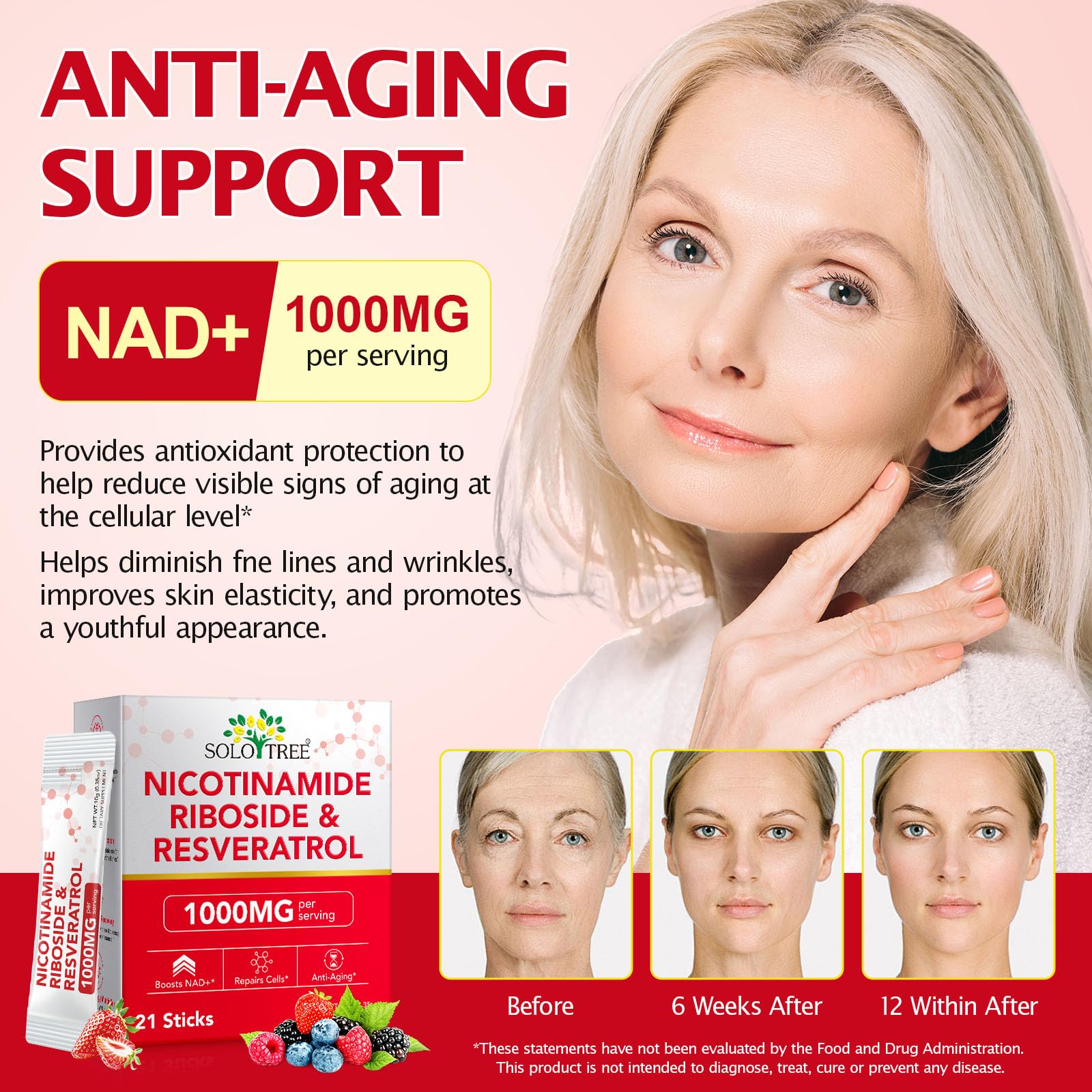 bnHUlMXw NAD Liquid Supplement,1000mg Premium Nicotinamide Riboside & Resveratrol,NAD+ Berry Flavor Drink Mix for Skin Aging Support,Boosts Cellular Energy – NAD Supplements for Men & Women,30 Packs bnHUlMXwAu supplements