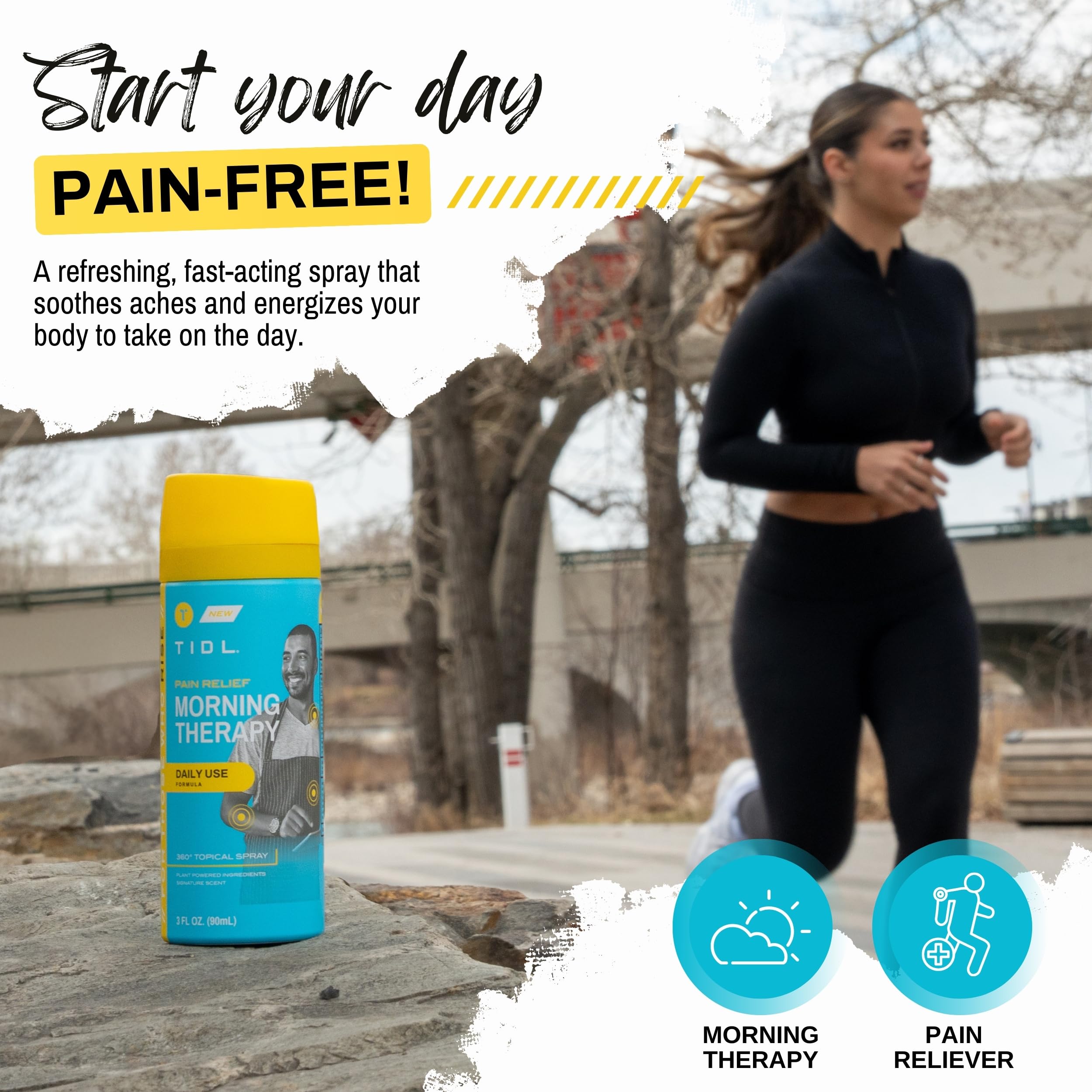 TIDL Pain Relief Spray Bundle – Morning, Cryotherapy & Evening Therapy – 3 x 3oz Sprays for Muscle, Joint, Neck, Back & Knee Pain Relief – Plant-Based Menthol Day & Night Care TIDLAu supplements