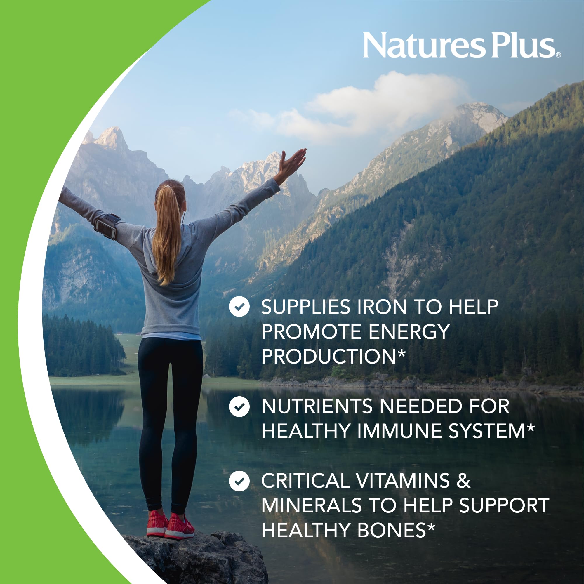 NaturesPlus Source of Life Women - 60 Tablets - Multivitamin & Mineral Supplement - with Iron, Calcium, Folate & Lutein - Gluten Free, Vegetarian - 30 Servings NaturesPlusAu supplements