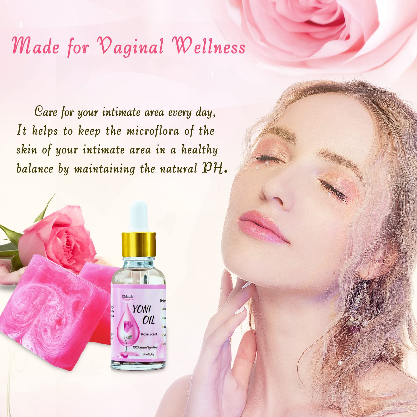 Yoni Soap Bars and Natural Yoni Oil Set, Yoni Oil Vaginal Wash for Women Feminine Wash Vaginial ShibarcleAu supplements
