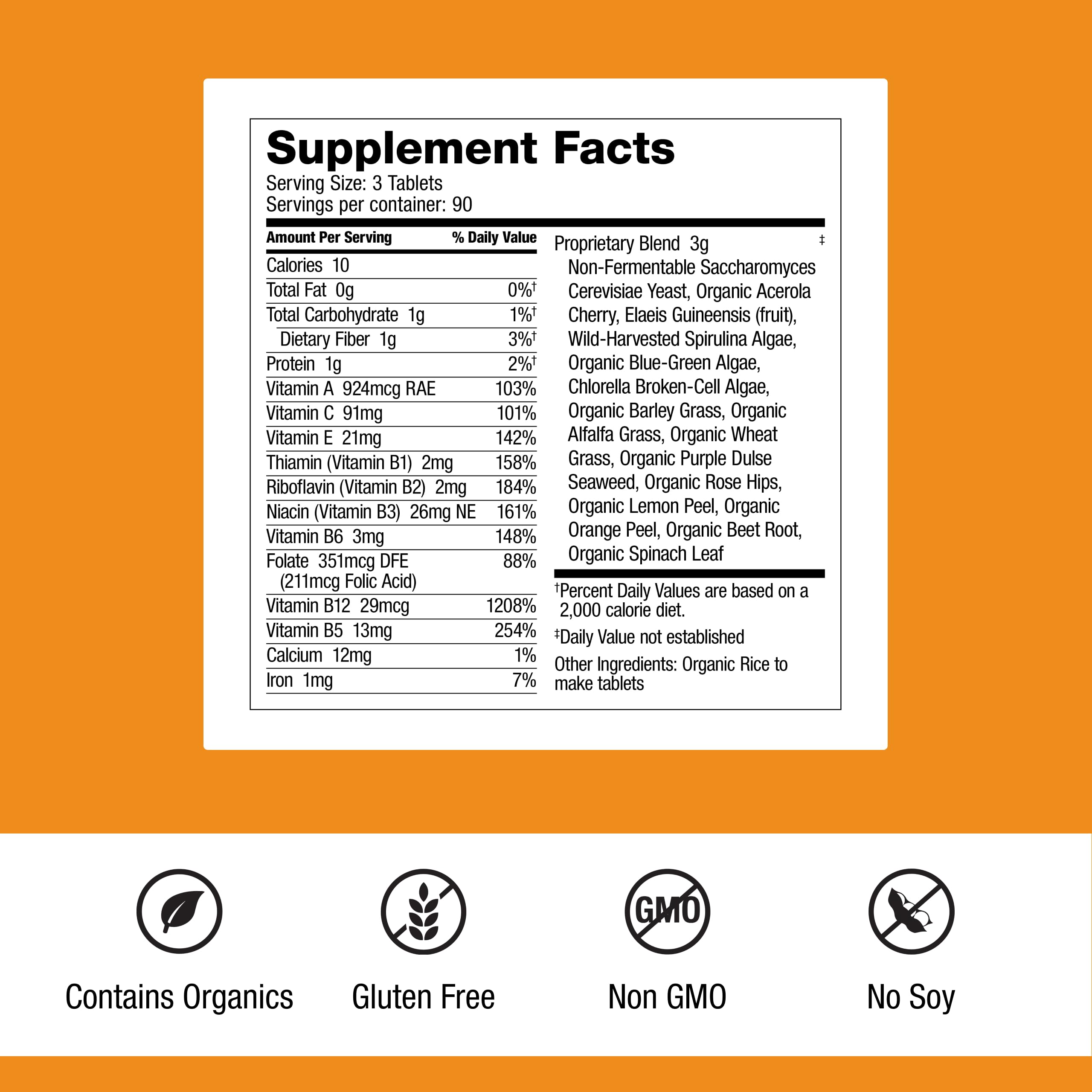 Dr. Schulze's SuperFood 100 - Everyday Superfood Supplement to Support Overall Wellness - Mutivitamin Support for Cellular Nutrition & Energy - Clean Ingredients - Gluten-Free & Dairy-Free - 270 Count Dr. Schulze'sAu supplements