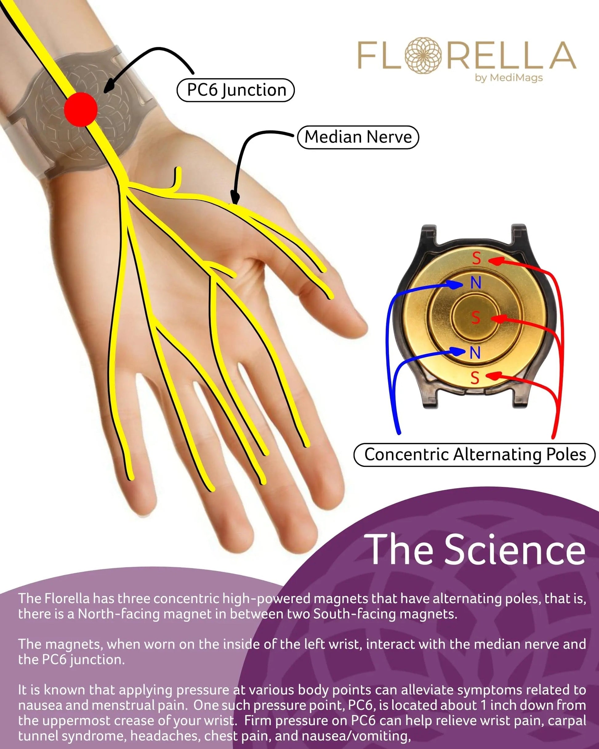 MediMags Period Pain Relief Device - Clinically Proven, All Natural Relief for A Life On The Go - The Florella Therapeutic Device Helps Alleviate The Pain from Menstrual Cramps. FlorellaAu supplements