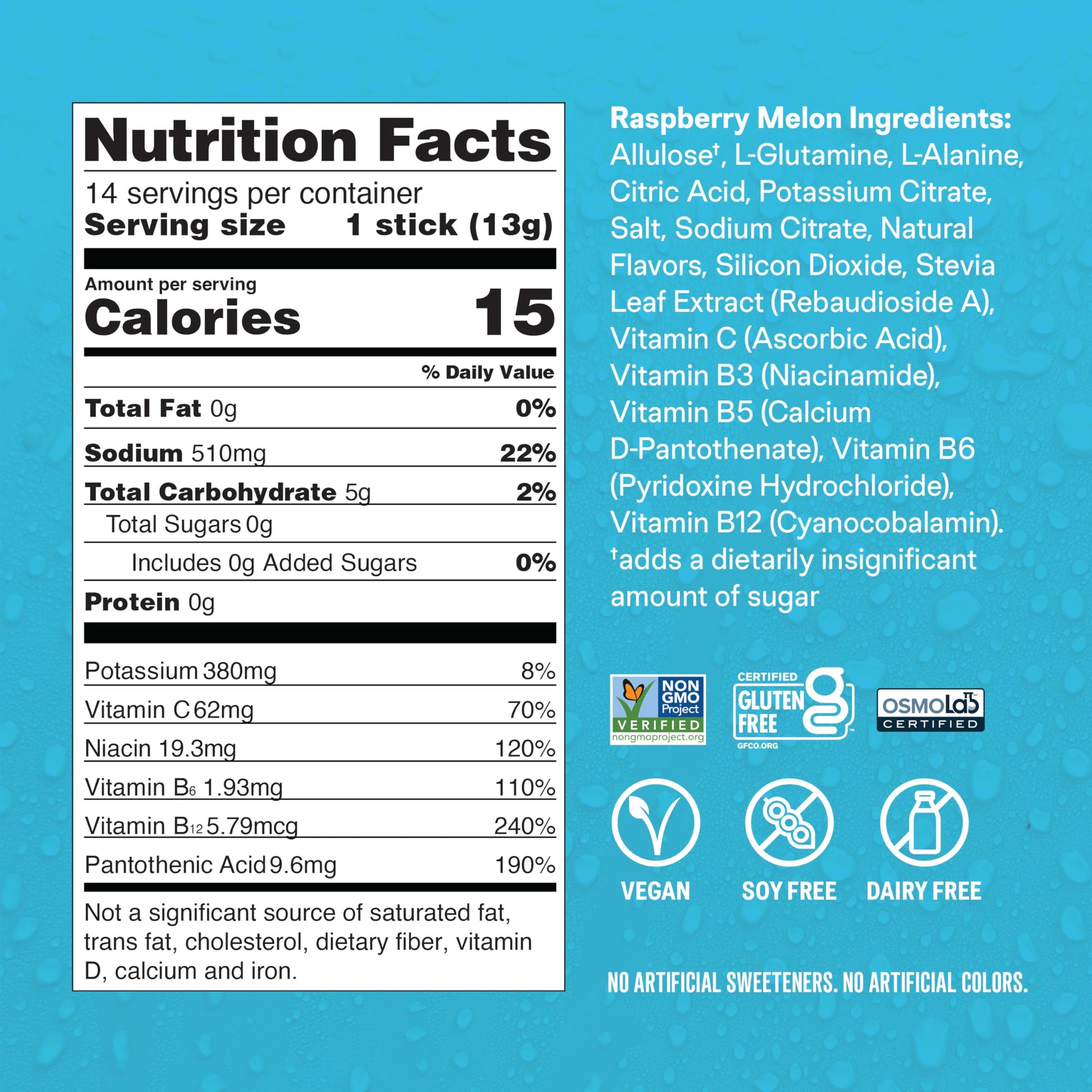 Liquid I.V.® Hydration Multiplier Sugar-Free - Raspberry Melon | Electrolyte Powder Drink Mix | 1 Pack (14 Servings) Liquid I.V.US supplements