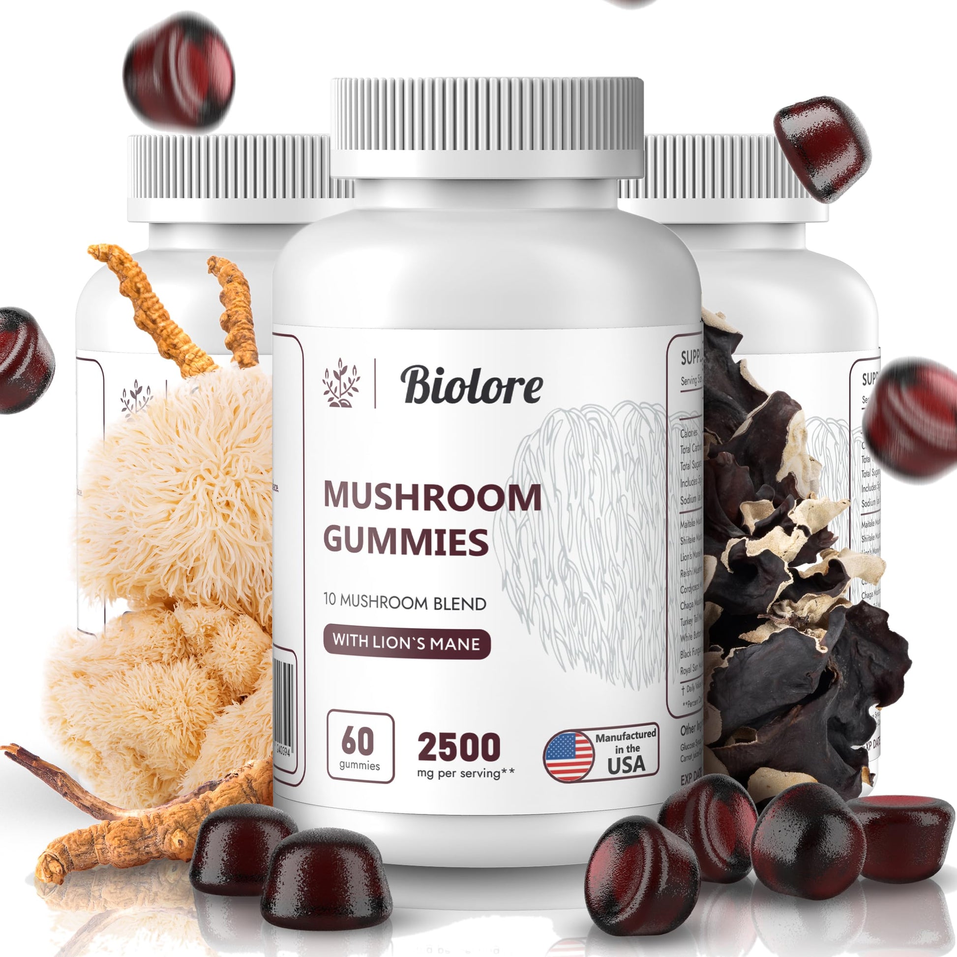 Biolore Mushroom Complex Gummies: 10 Powerful Mushrooms with Chaga, Lions Mane BioloreAu supplements