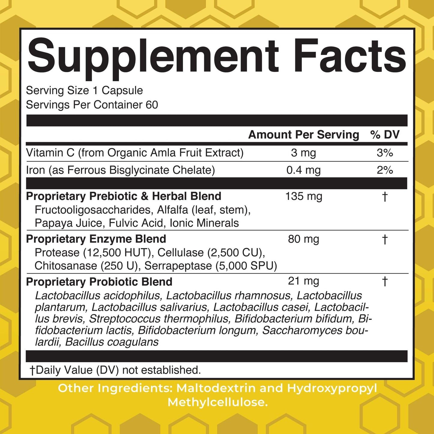 MaryRuth Organics Gut Flora Health+ Enzymes | Up to 2 Month Supply | Prebiotic Probiotic Digestive Enzymes Blend for Healthy Gut Biome & Digestive Support | Gastrointestinal Health | 60 Capsules MARYRUTH'SUS supplements