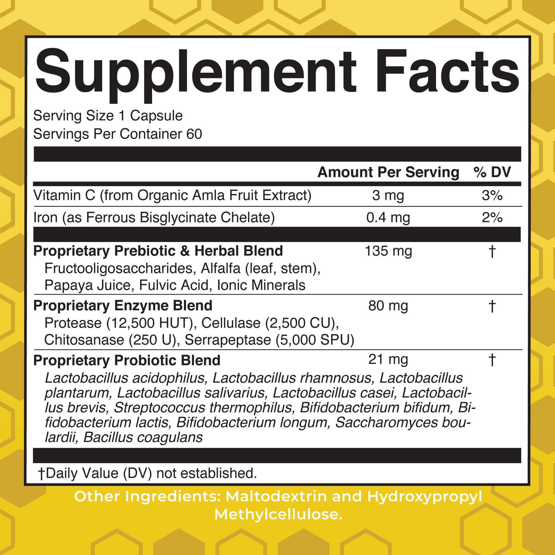 MaryRuth Organics Gut Flora Health+ Enzymes | Up to 2 Month Supply | Prebiotic Probiotic Digestive Enzymes Blend for Healthy Gut Biome & Digestive Support | Gastrointestinal Health | 60 Capsules MARYRUTH'SUS supplements