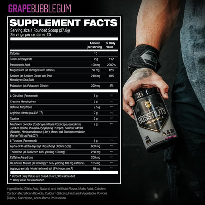 HOSSTILE Hosstility Pre Workout, All-in-One Pre Workout Powder for Men and Women HOSSTILEUS supplements