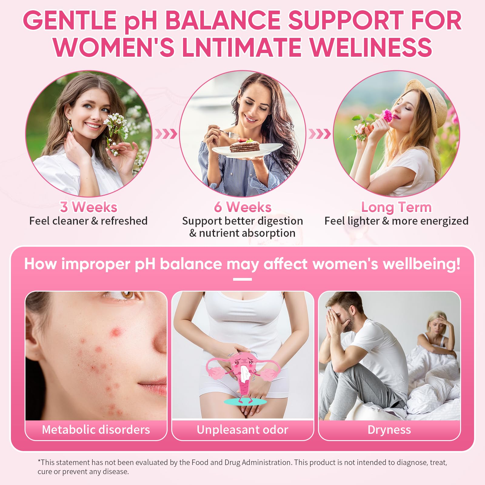 Feminine Probiotics Gummies with Slippery Elm - 60 Pineapple Gummies for Women ph Balance, Vaginal Probiotics Supports Flora, Gut Health & Immune System, Prebiotics & Lactobacillus Blend (Pineapple) BoqiaoAu supplements