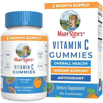 MaryRuth Organics Vegan Vitamin C Gummies | 2 Month Supply | Immune Support Supplement for Adults & Kids | Chewable Vitamin C Gummy Vitamins | Non-GMO | Pectin Based | 60 Count MARYRUTH'SUS supplements
