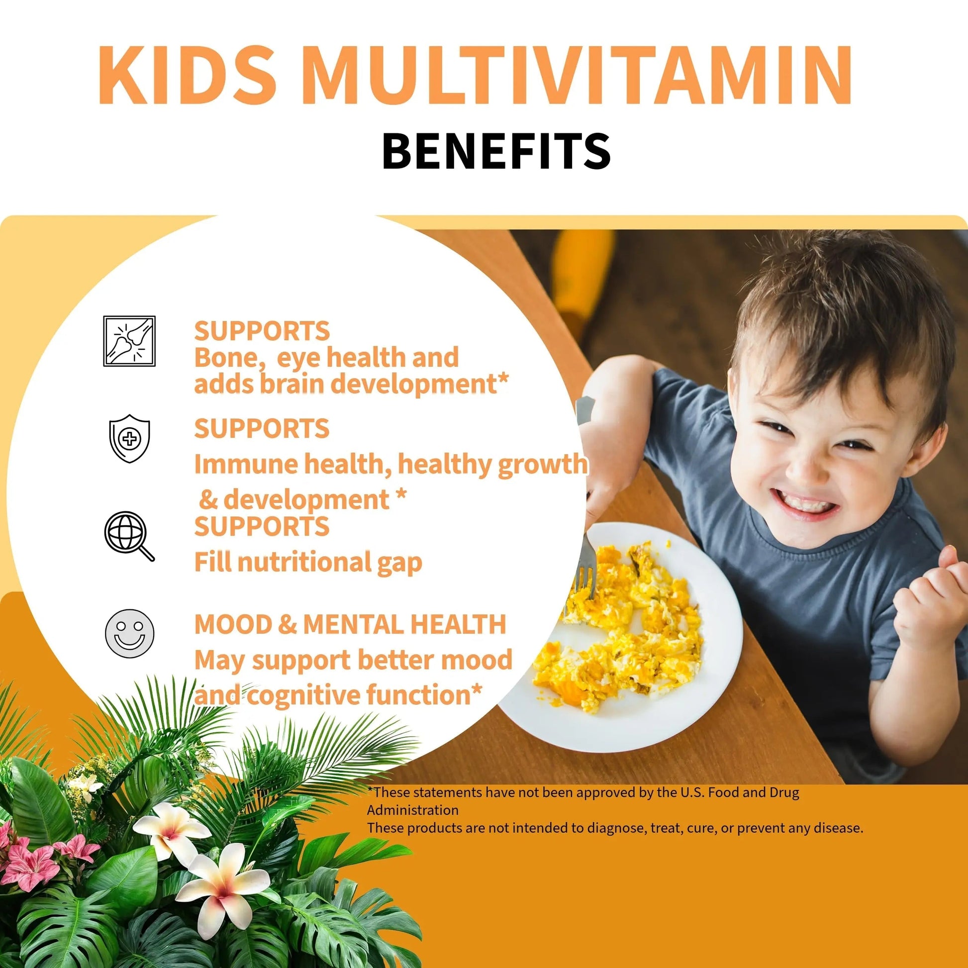 MonesAli Kids Multivitamin Gummies with Iron & Probiotics – Vegan, Gelatin-Free, Halal, Orange & Strawberry Flavors, 90 Count MonesAliAu supplements