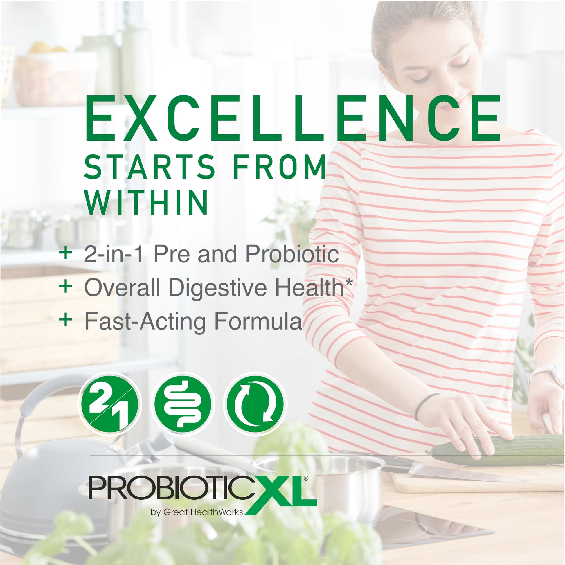 OmegaXL ProbioticXL - Probiotic & Prebiotic, Shelf Stable - Blend 11 Strains - Promote Healthy Gut Flora Growth, 12.5 Billion CFU - Non-GMO, Gluten-Free - 30 Veggie Caps OmegaXLAu supplements