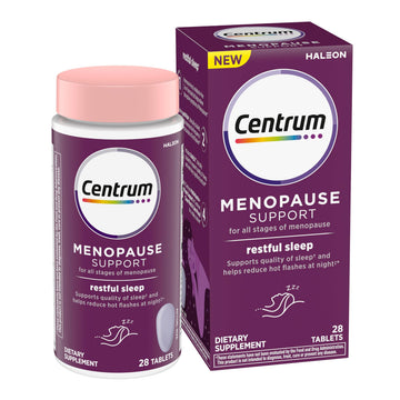 Centrum Restful Sleep Menopause Support Tablets, Supplement with Clinically Studied DailyZz and geniVida, 28 Count CentrumAu supplements