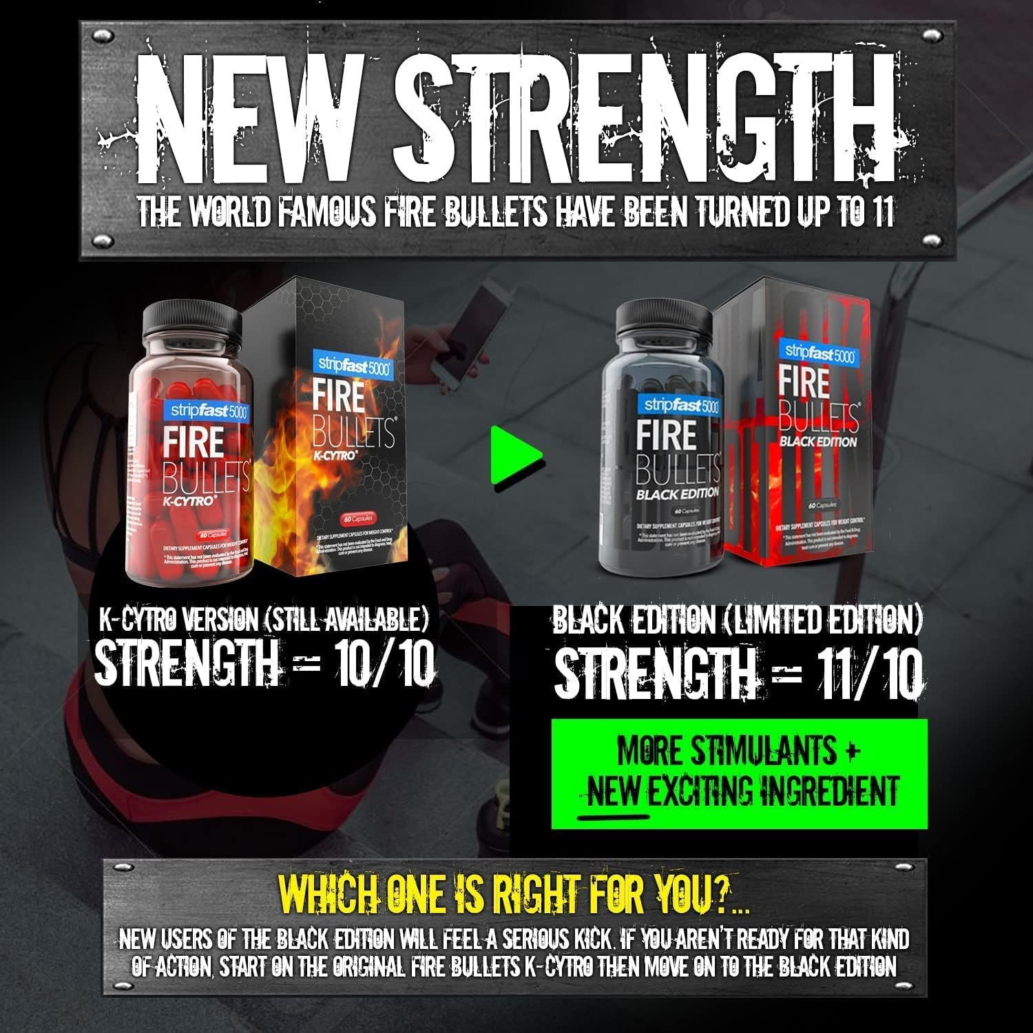 stripfast5000 Fire Bullets Max Strength Black Edition for Women and Men stripfast5000US supplements