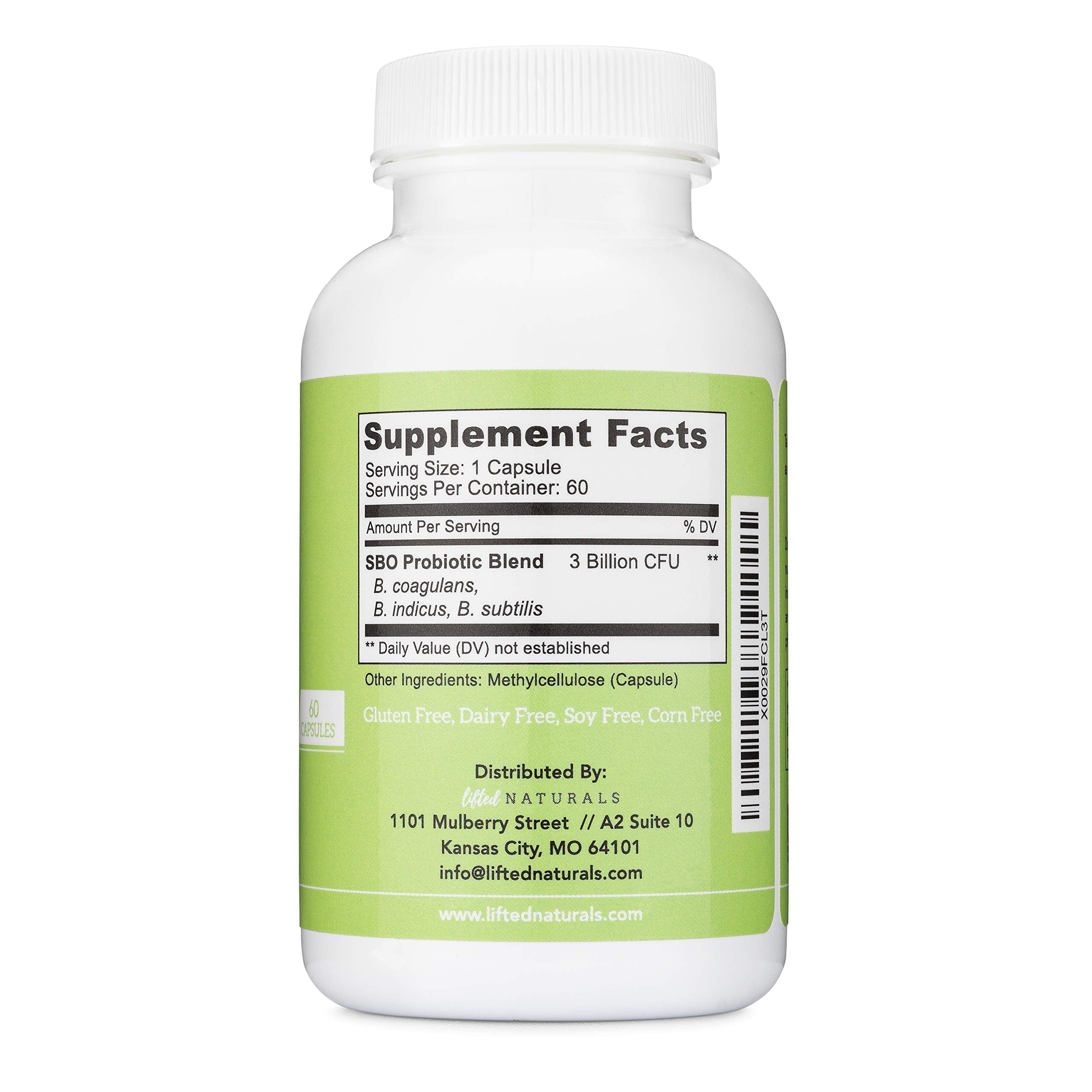 Lifted Naturals Spore Based Probiotic Probiotics - SBO Mood Boost - Spore/Soil-Based - Digestion & Natural Mood Support - Histamine-Free - 60 Day Supply, Non-GMO, Dairy-Free, Gluten-Free, Vegan Lifted NaturalsAu supplements