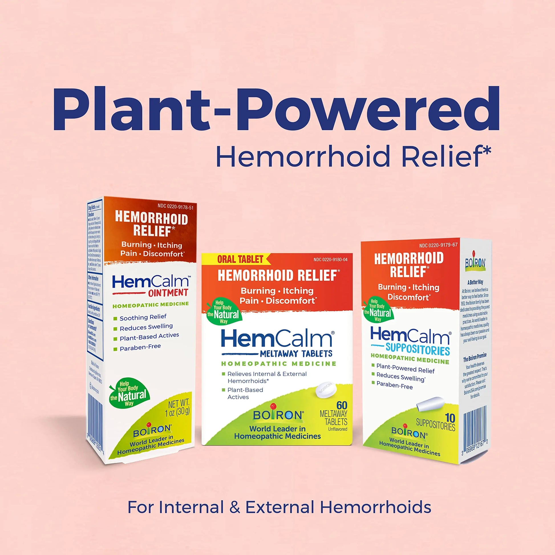 Boiron HemCalm Suppositories for Hemorrhoid Relief of Pain, Itching, Swelling or Discomfort - 10 Count (Pack of 2) BoironAu supplements