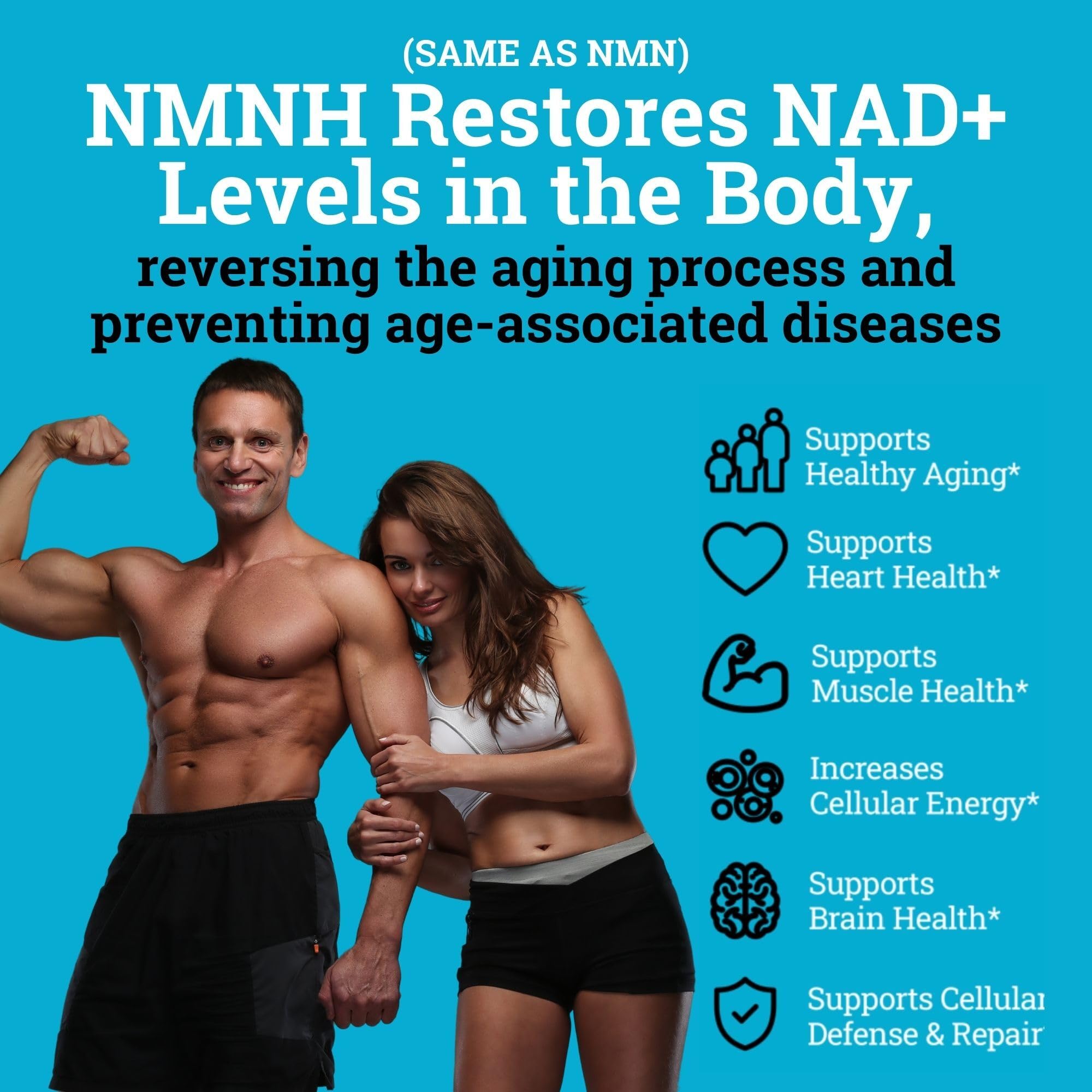 NMNH Supplement 250MG Pure Dihydro-Nicotinamide Mononucleotide (NMN Supplement Alternative with Bioperine® For 3X The Bioavailability) NAD Supplement to Boost NAD+ Levels For Anti-Aging & Energy Black ForestAu supplements