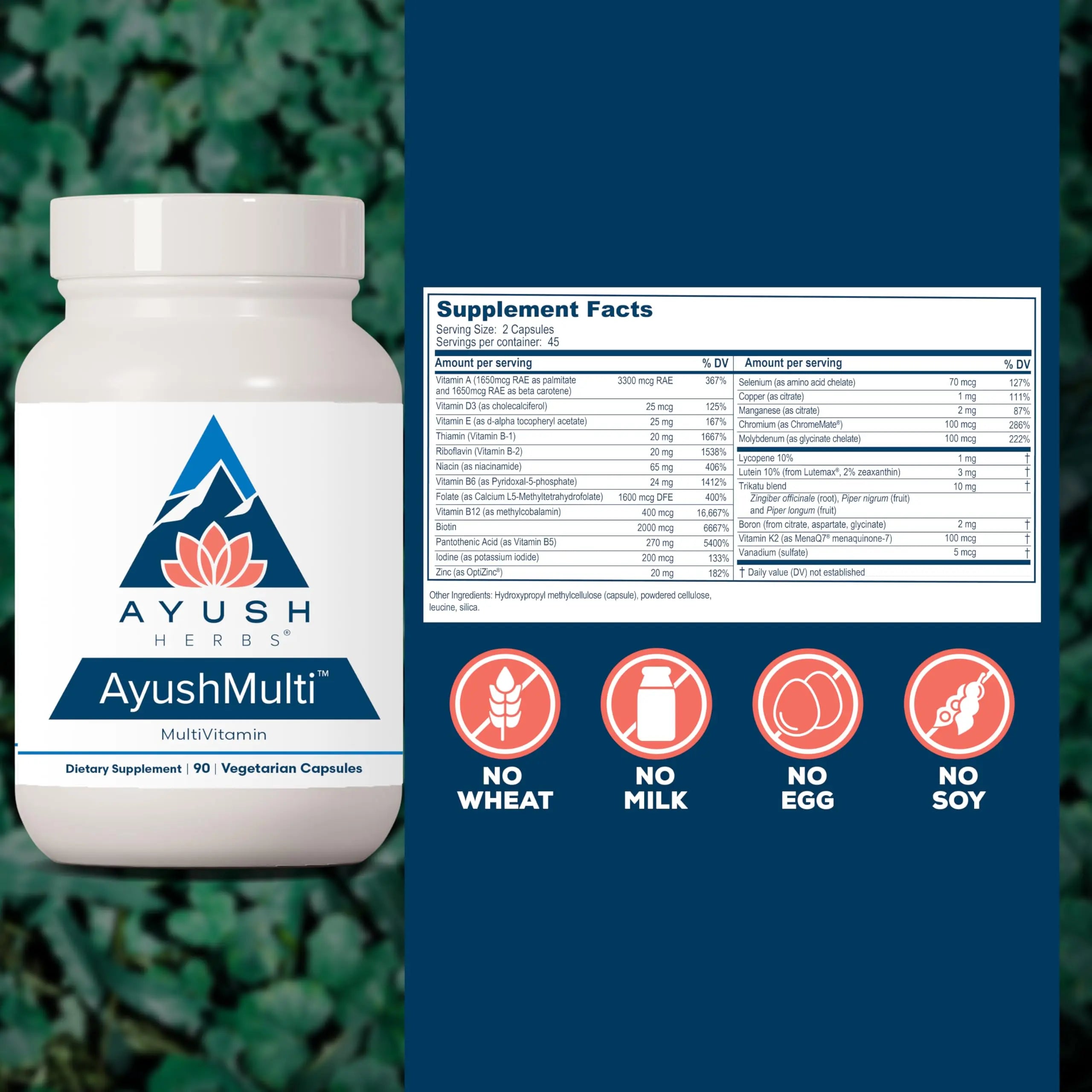 Ayush Herbs Ayush Multi - Multi Vitamin Capsules, Multivitamin with Iodine & Zinc for Men & Women Ayush HerbsAu supplements