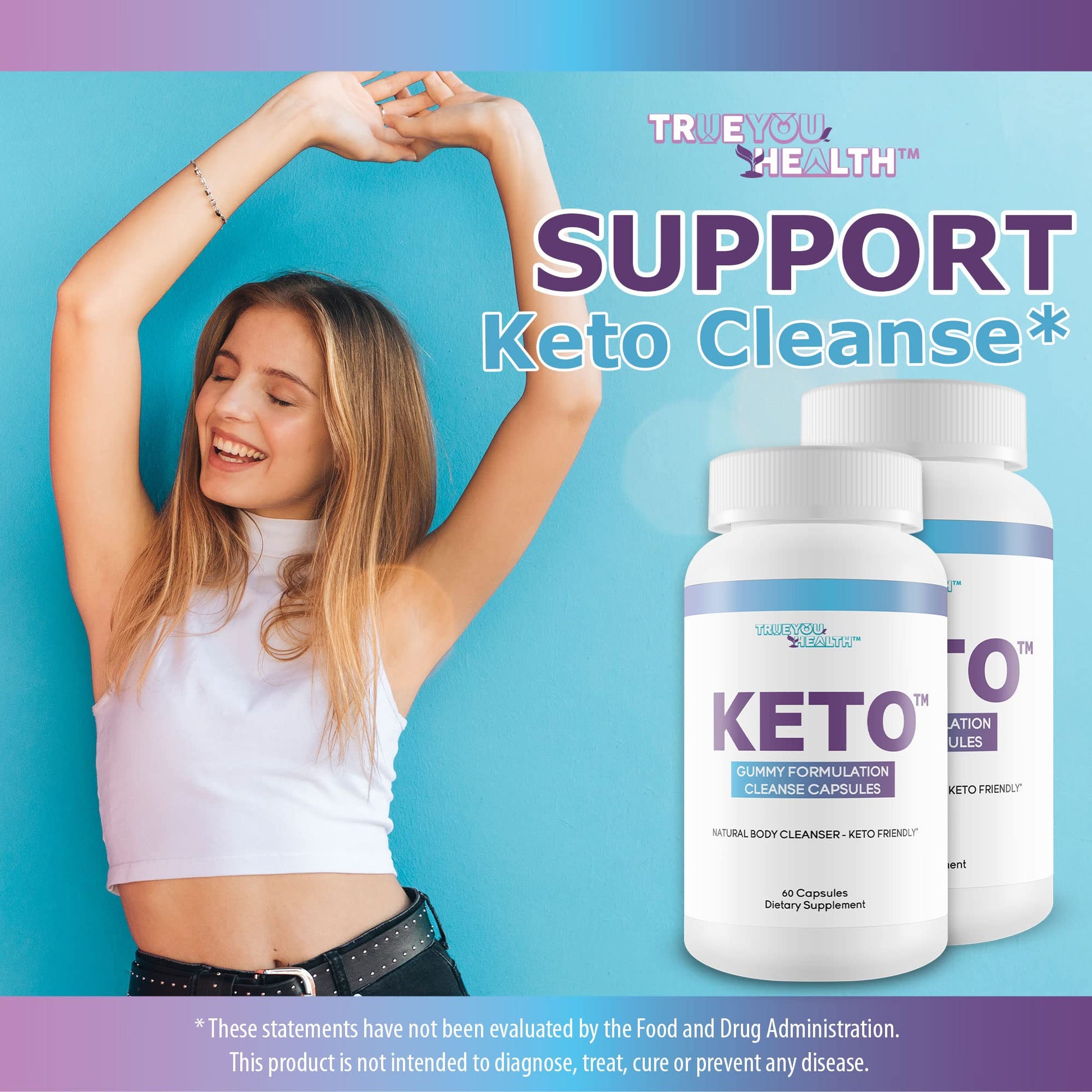Keto Gummy Formulation Cleanse Capsules - Aid Cleansing & Detoxification - Help Flush GenericUS supplements