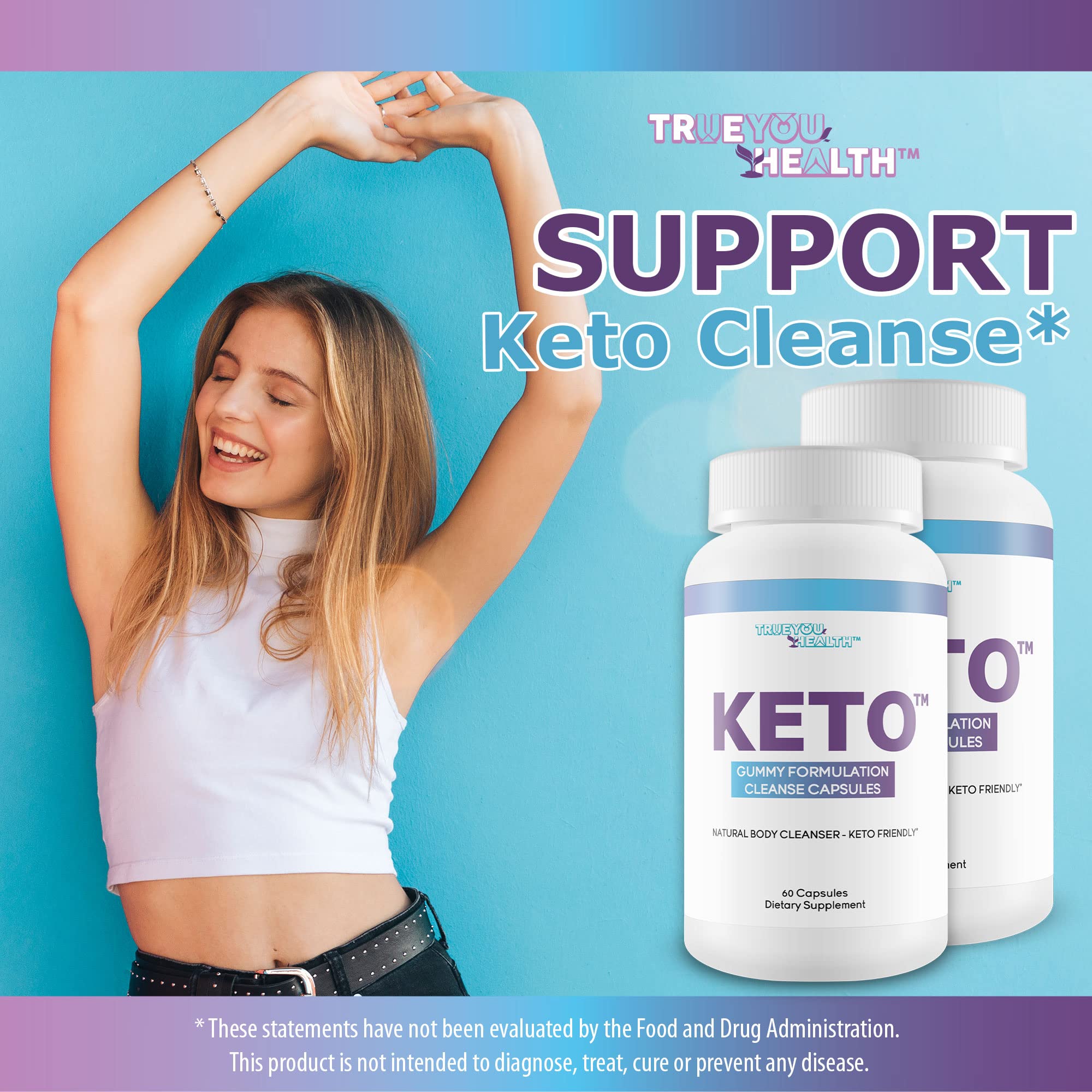 Keto Gummy Formulation Cleanse Capsules - Aid Cleansing & Detoxification - Help Flush GenericUS supplements