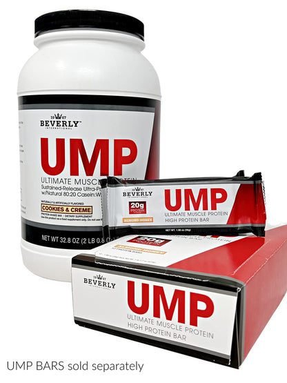 Beverly International UMP Protein Powder, Cookies & Cream. Unique Whey-Casein Ratio Builds Lean Muscle. Easy to Digest. No Bloat. (32.8 oz) 2lb .8 oz Beverly InternationalUS supplements