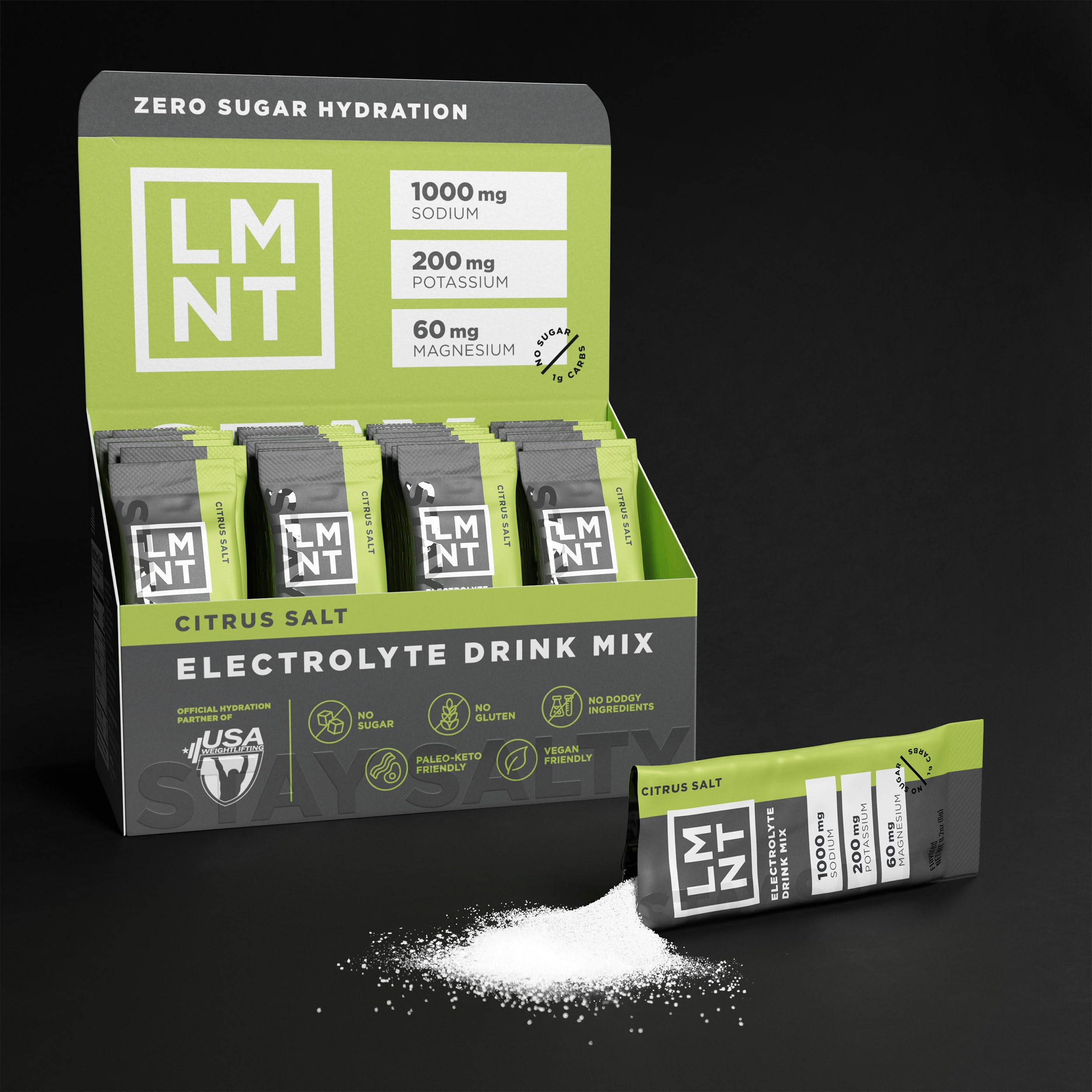 LMNT Zero Sugar Electrolytes - Citrus Salt | Drink Mix | 30-Count Drink LMNTUS supplements