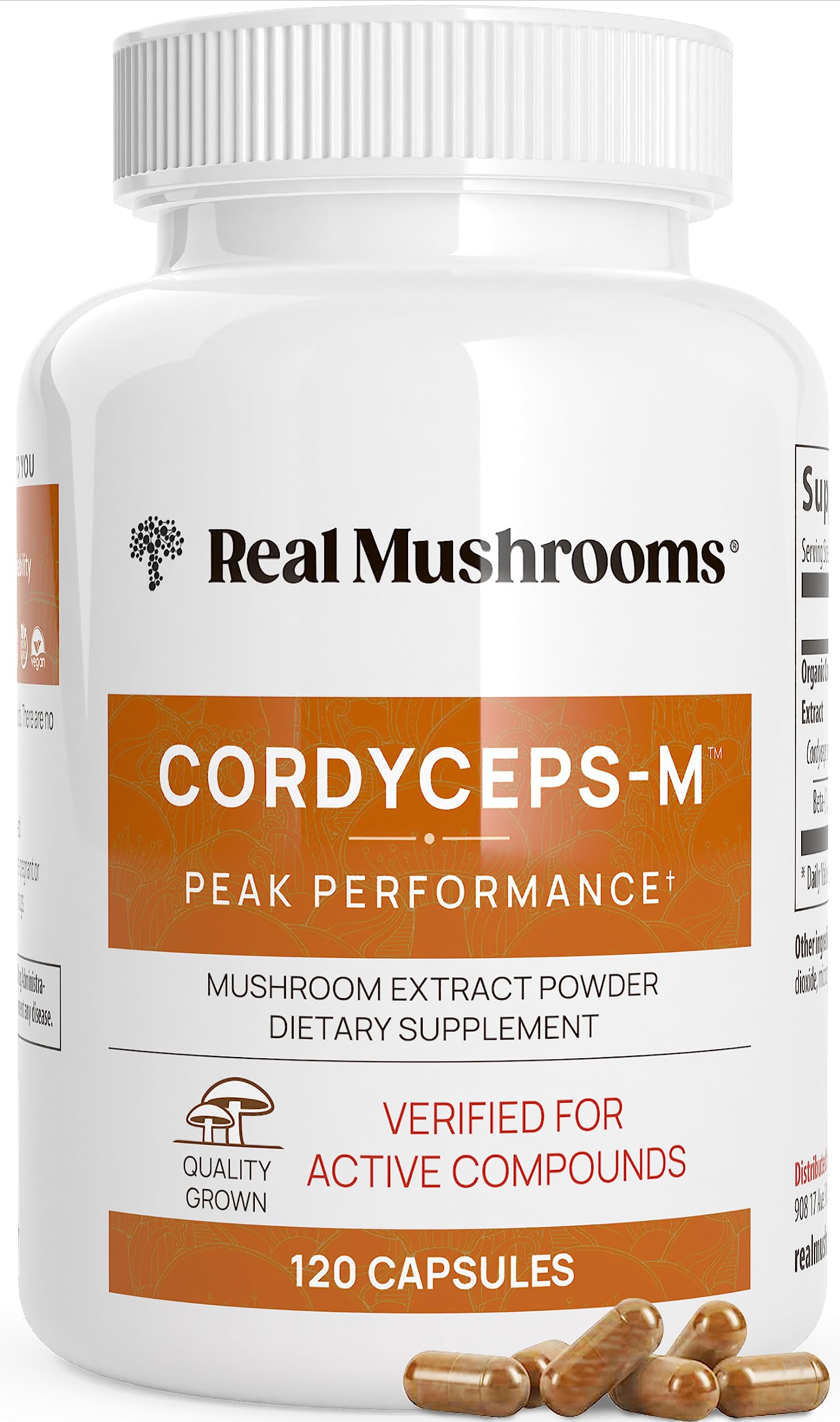 Real Mushrooms Cordyceps Capsules - Performance Mushroom Extract Supplement Real MushroomsAu supplements