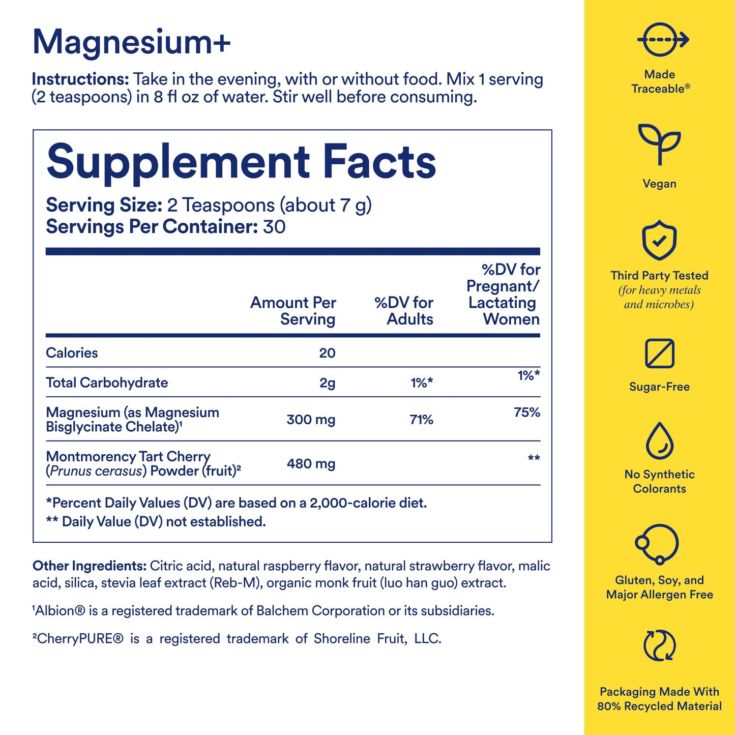 Ritual Magnesium+ Drink Mix Supplement | 2-in-1 Science-Backed Tart Cherry & Gentle on Stomach Magnesium Bisglycinate | Formulated for Mind & Muscle Relaxation | Supports Sleep & Calm | 30 Servings RitualUS supplements
