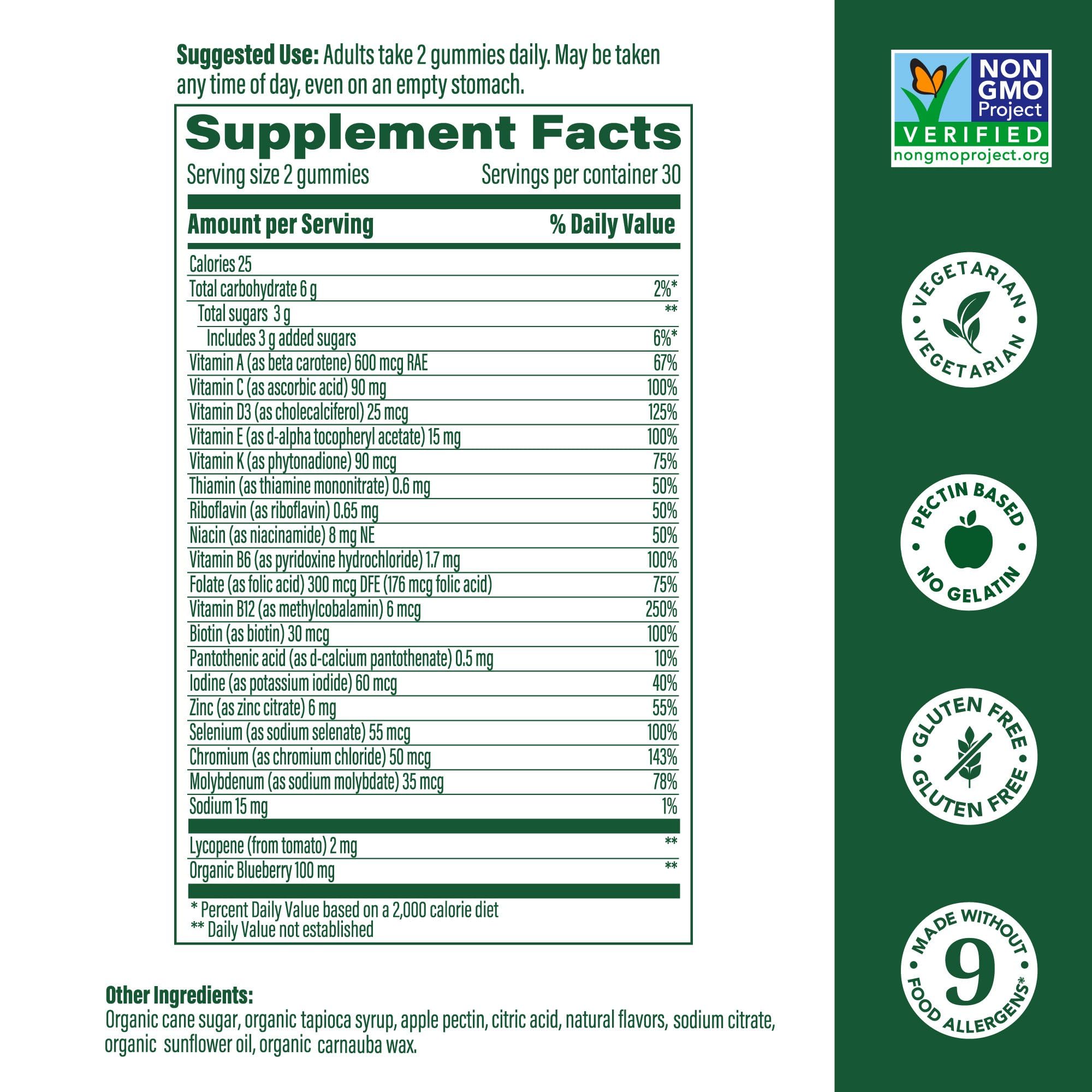 Megafood, Multivitamin Mens Wild Blueberry Gummy, 60 Count MegaFoodAu supplements