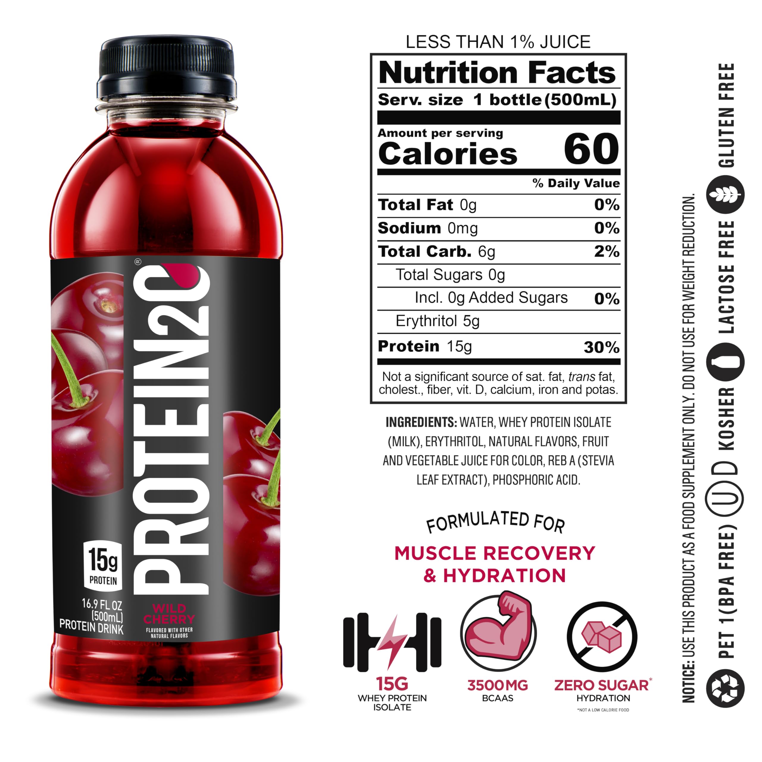 Protein2o 15g Whey Protein Isolate Infused Water, Ready To Drink, Sugar Free Protein2oUS supplements