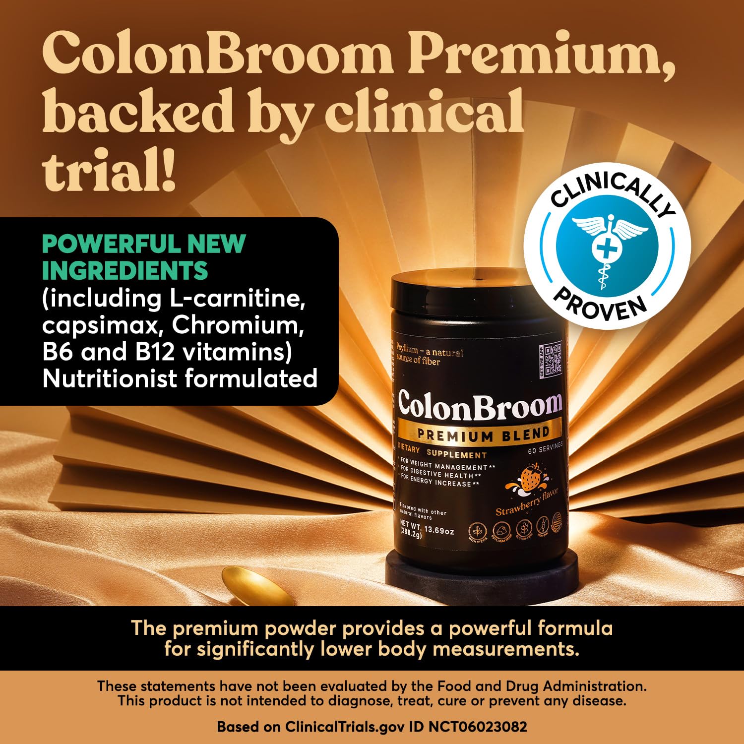 ColonBroom Premium Psyllium Husk Powder (Strawberry) - Colon Cleanse for Bloating ColonBroomAu supplements