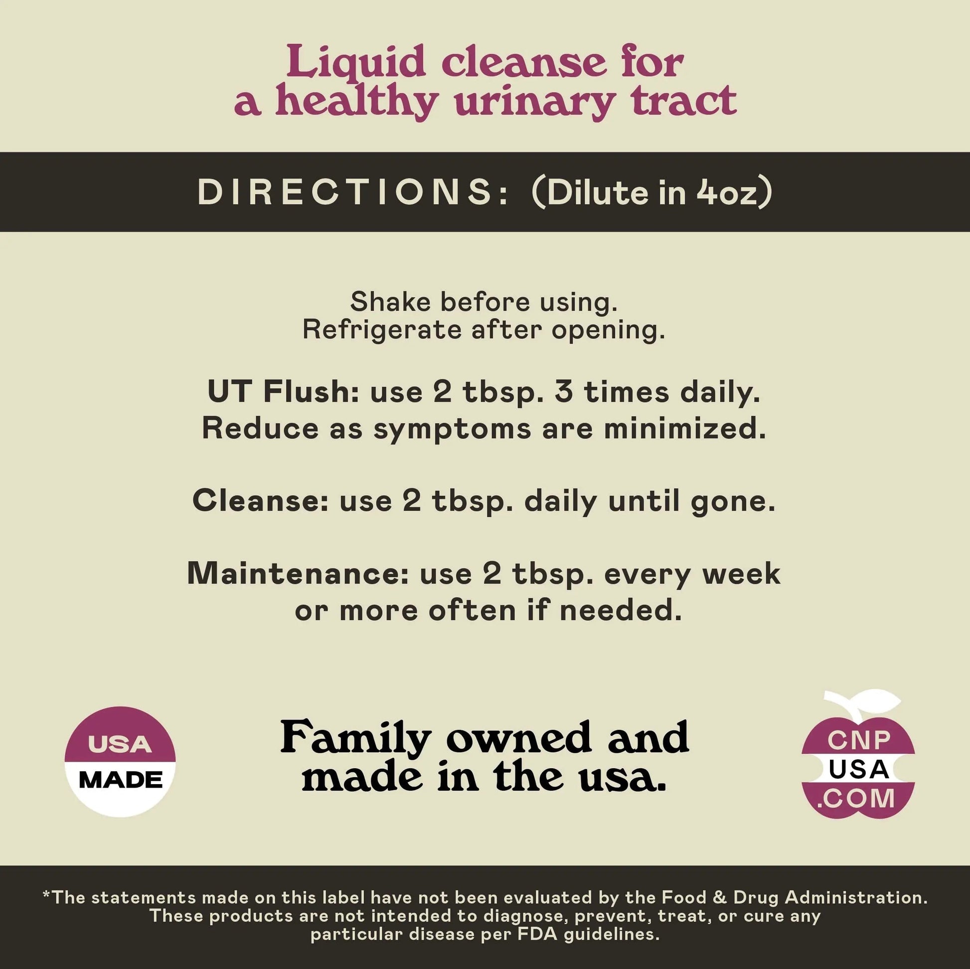 Complete Natural Products Urinary Tract Complete 8oz - Liquid Supplement for a Urinary Tract Cleanse, Defense, Health, and Treatment with Organic Cranberry & Organic D-Mannose Complete Natural ProductsAu supplements