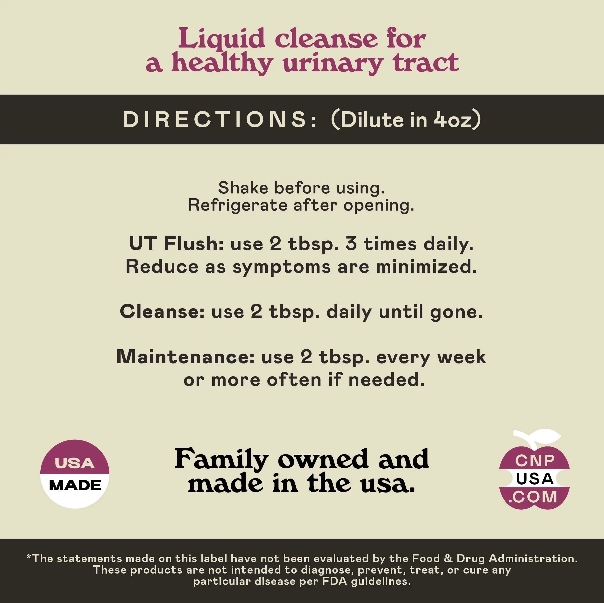 Complete Natural Products Urinary Tract Complete 8oz - Liquid Supplement for a Urinary Tract Cleanse, Defense, Health, and Treatment with Organic Cranberry & Organic D-Mannose Complete Natural ProductsAu supplements