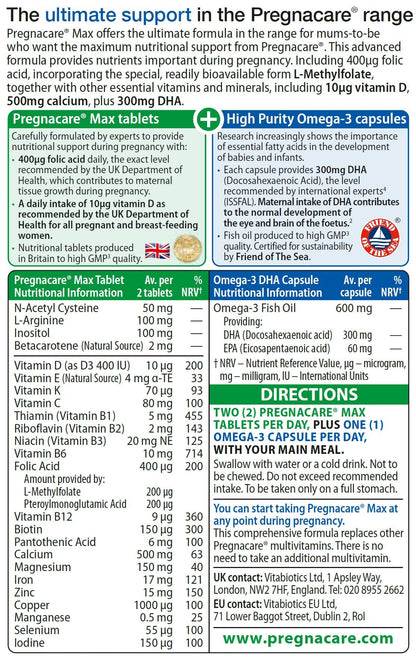 Pregnacare Max, White, 84 Count (Pack of 1) PregnacareUS supplements