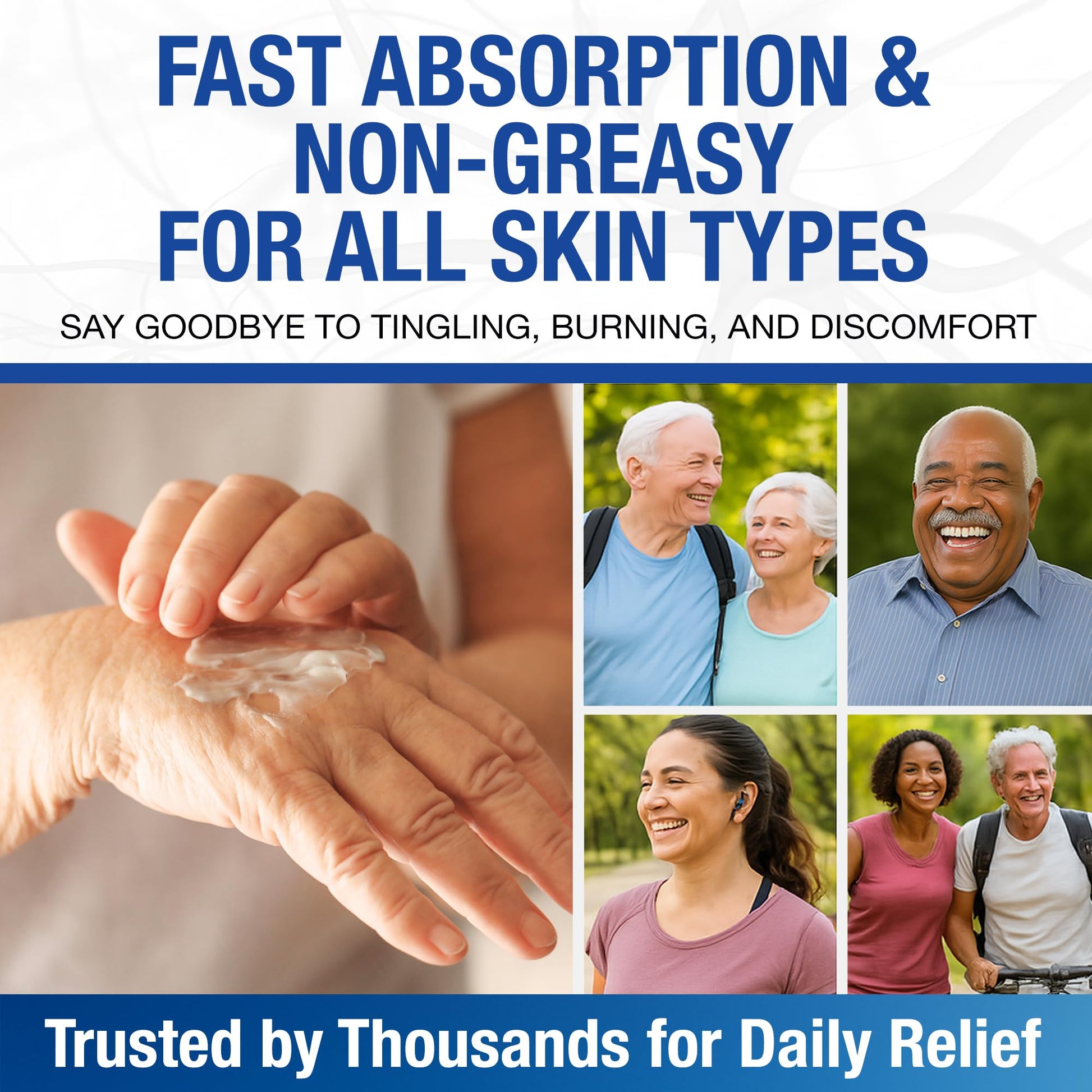 Neuropathy Nerve Relief Cream – Extra Large 8 oz – Maximum Strength for Feet Hands Legs Toes Back – Natural Ingredients Arnica Aloe Vera MSM Vitamins – Fast-Acting Soothing Relief – Super Value 8 oz NuturnaAu supplements