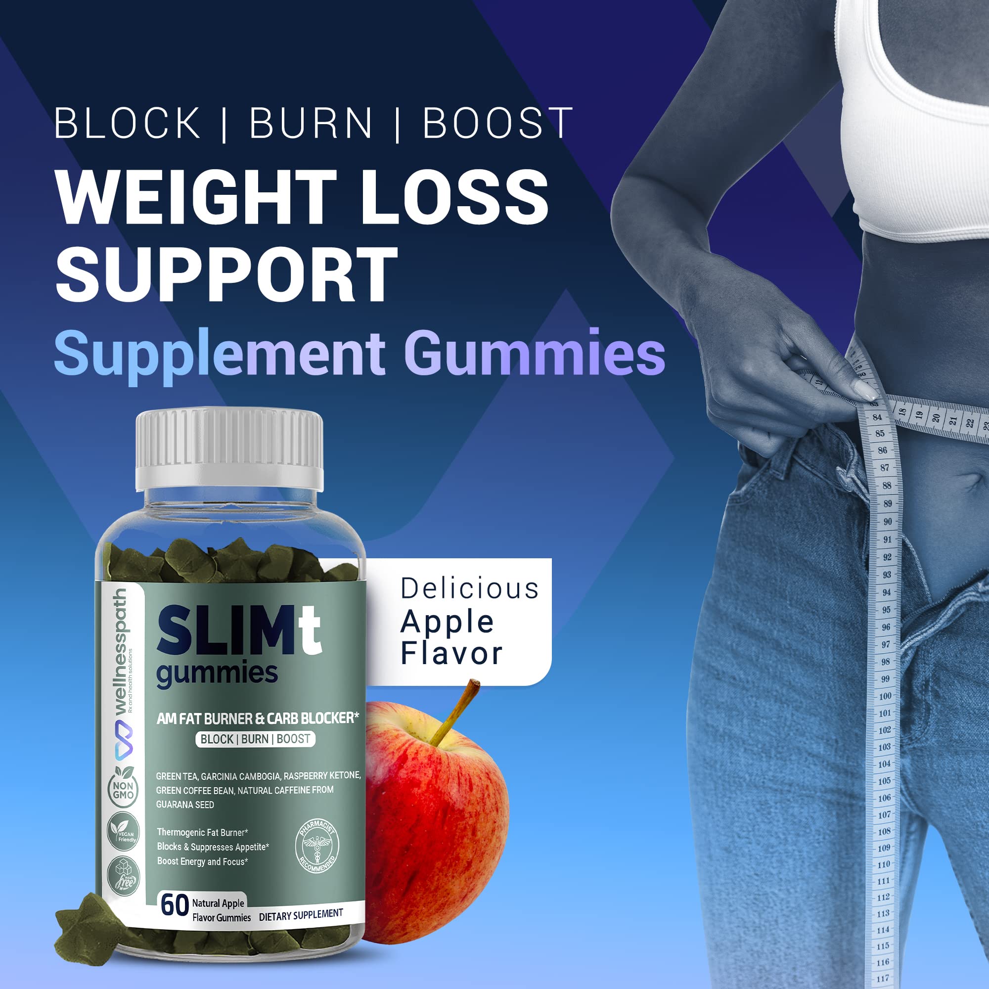 SLIMt Weight Loss & Appetite Control Gummies, Thermogenic Metabolism Booster WELLNESSPATH RX & HEALTH SOLUTIONSAu supplements