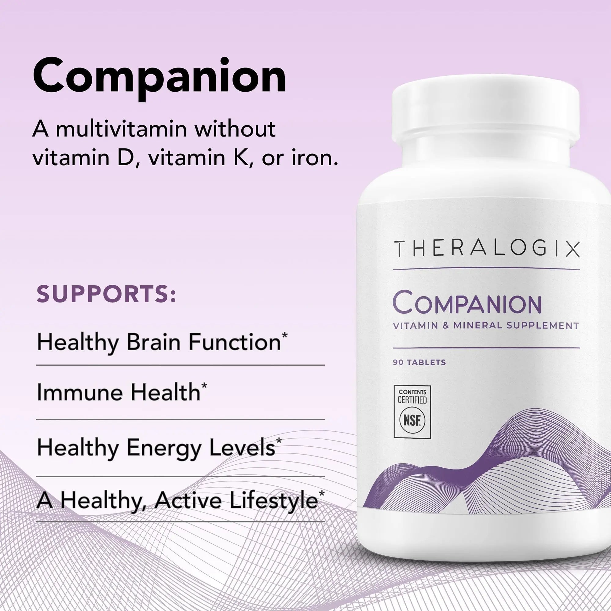 Theralogix Companion Multivitamin & Mineral Supplement - 90-Day Supply - Supplement for Women & Men Without Iron, Vitamin D TheralogixAu supplements