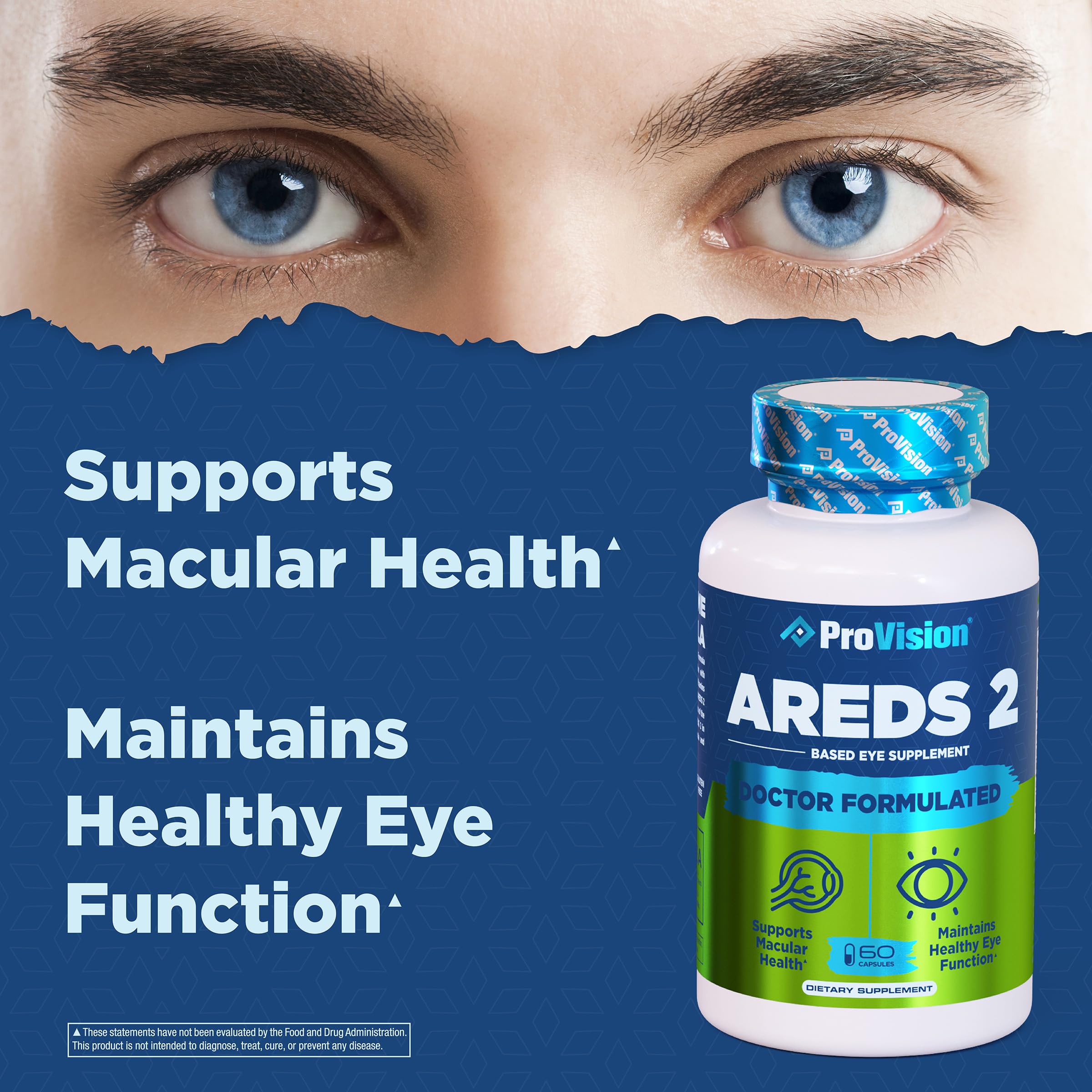 Provision AREDS 2 Eye Vitamins - Enhance Vision Supplements - Lutein Zeaxanthin Vision Complex - 60 Eye Supplement Capsules ProVisionAu supplements