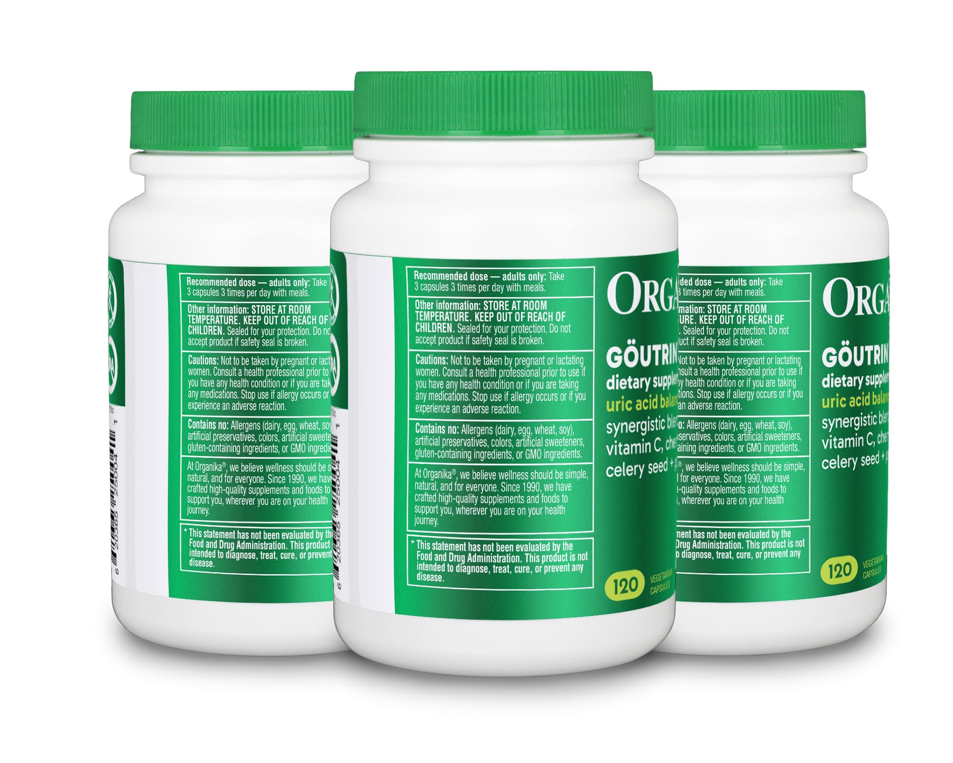 Organika Goutrin Supplement - 120ct, Pack of 3 OrganikaAu supplements