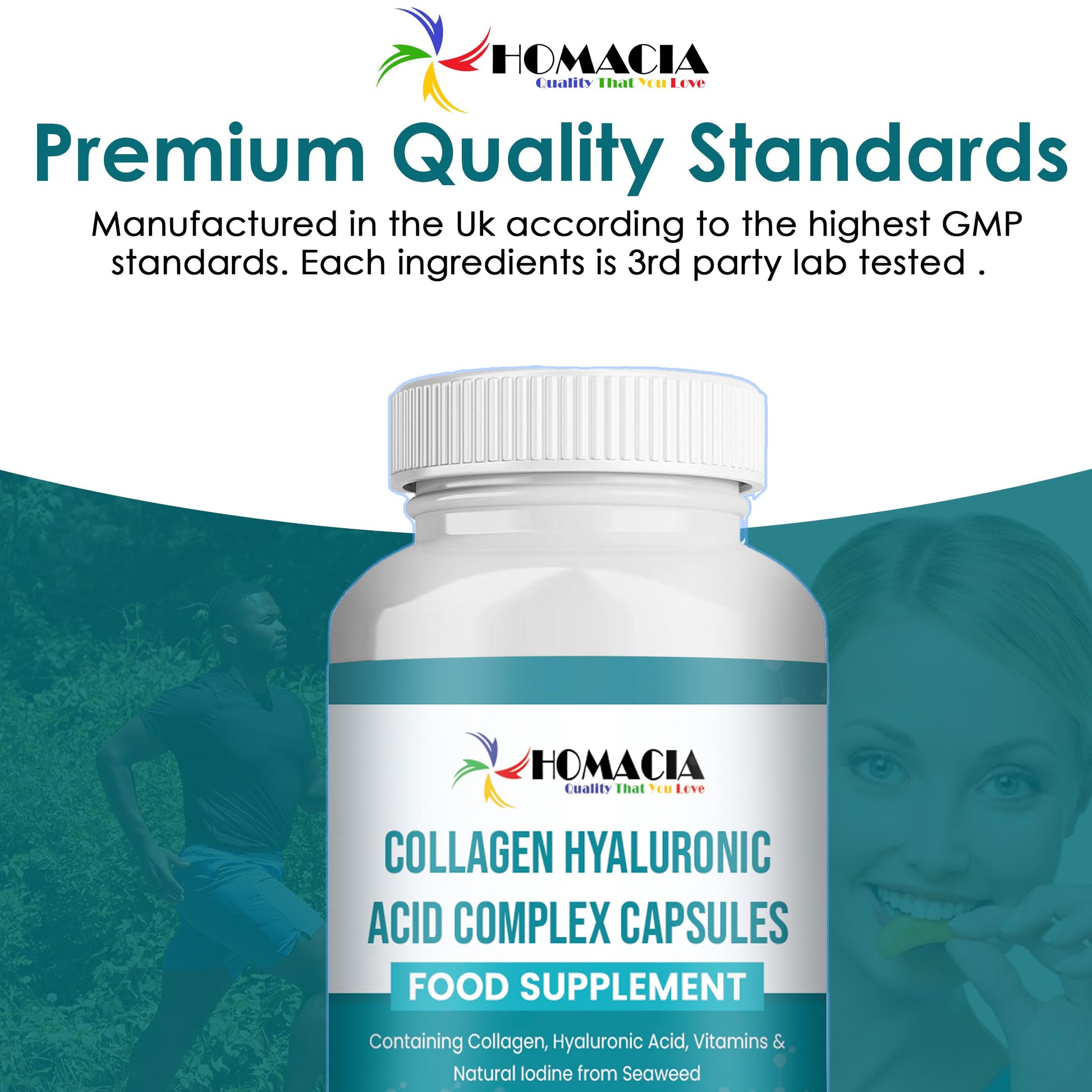 Homacia’s Collagen Capsules | Marine Collagen with Hyaluronic Acid | Pure Collagen Supplements for Women HOMACIA Quality That You loveAu supplements