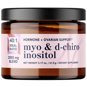 Myo-Inositol & D-Chiro Inositol Powder | Hormone Balance for Women | Ideal 40:1 Ratio | Myo 2000mg, D Chiro 50mg | Regulate Menstrual Cycle and Support Ovarian Health | 30 Servings, 2.17 oz. SMNutritionAu supplements