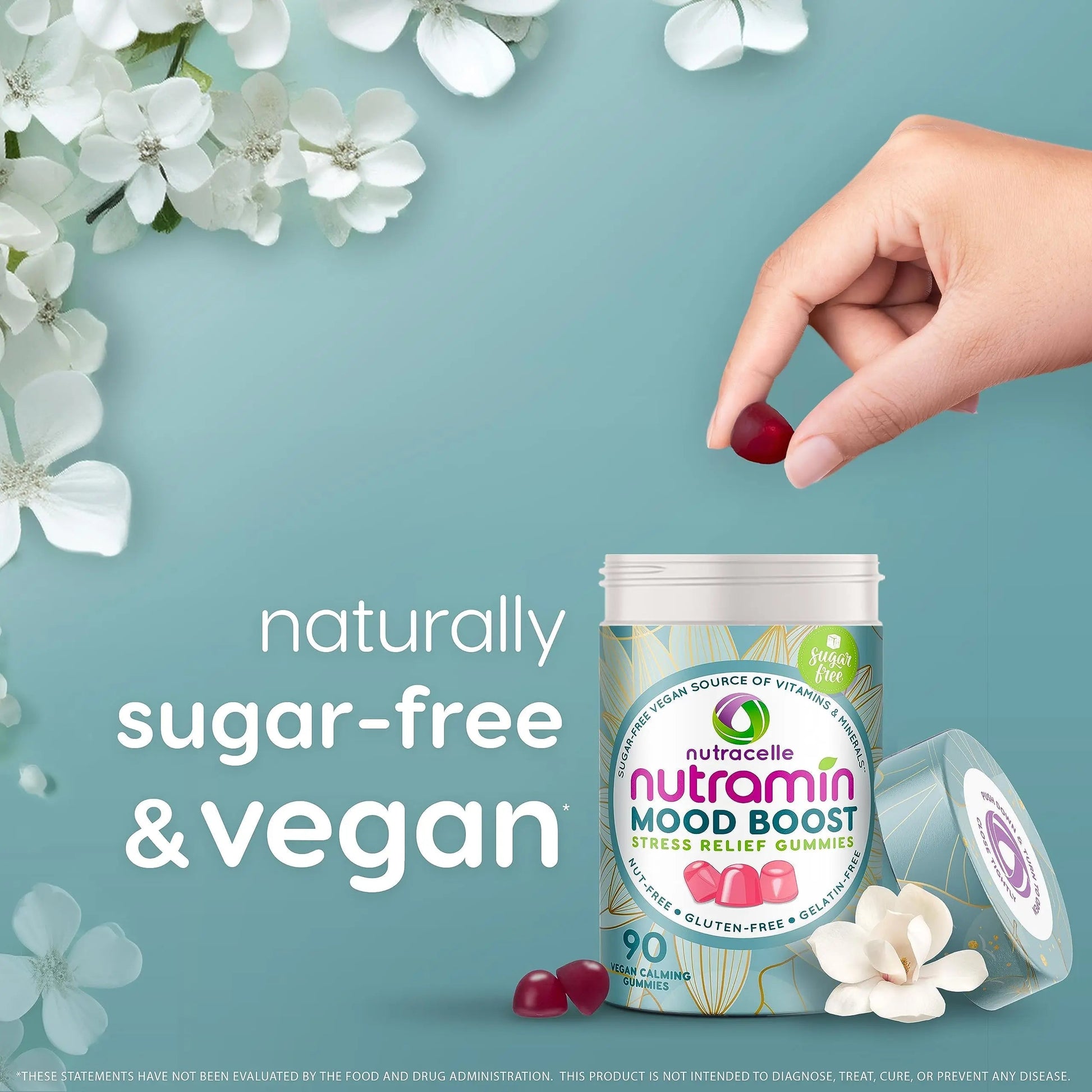 NUTRAMIN Mood Boost Multivitamin Gummy - Delicious & Yummy Anti-Stress Magnesium Ashwagandha Gummies + B Complex Vitamins for Focus and Calm NutracelleAu supplements