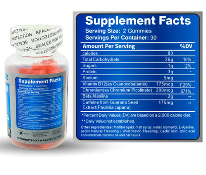 Maglez, Pre Workout Gummies for Men & Women, PreWorkout Gummy with Beta Alanine MAGLEZUS supplements