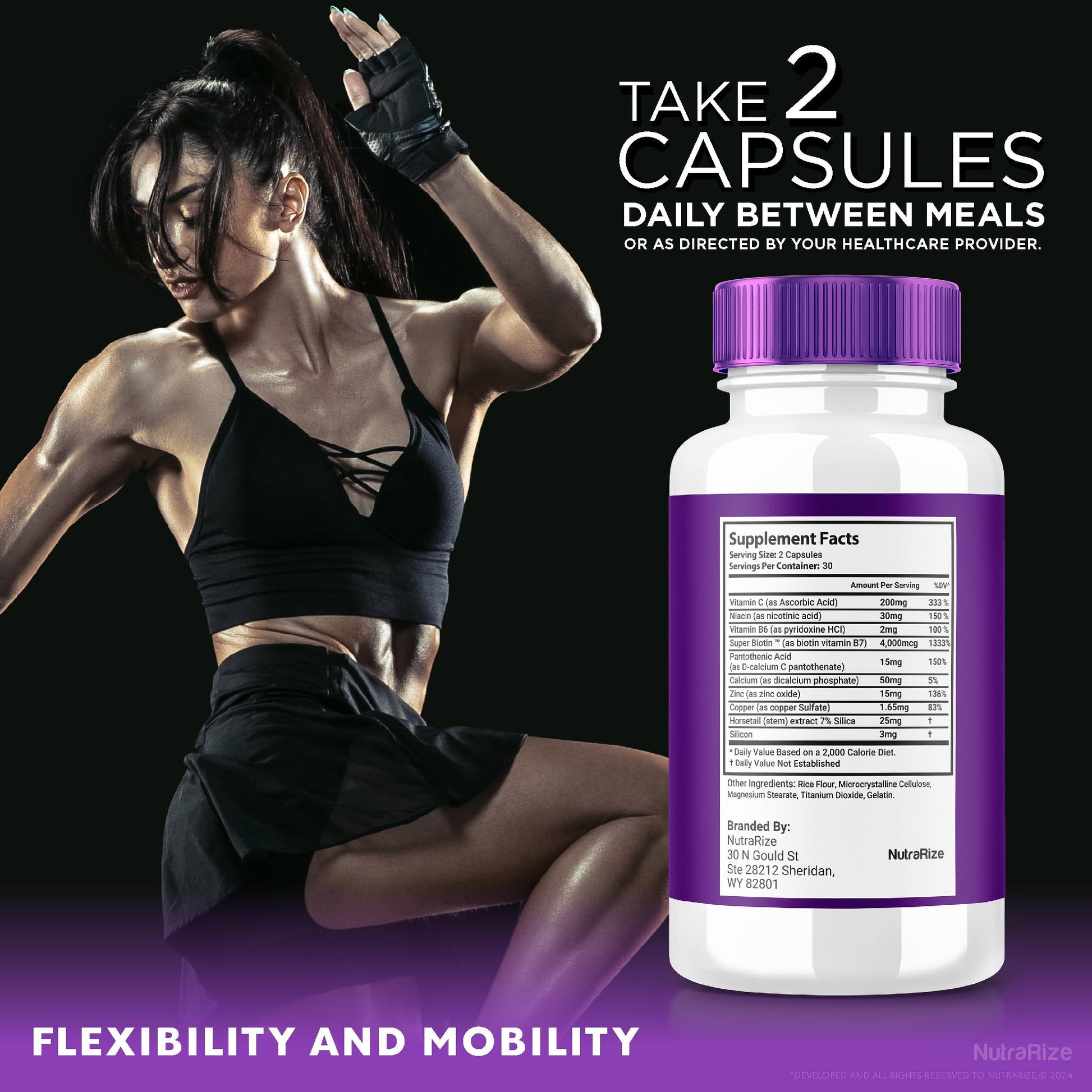 (2 Pack) Ultra Flex Capsules, Advanced Joint Support Supplement, Ultra Flex Natural Joint Health Formula, Max Strength Pills for Joint Wellness and Mobility, UltraFlex Vitamin Reviews (120 Capsules) NutraRizeAu supplements