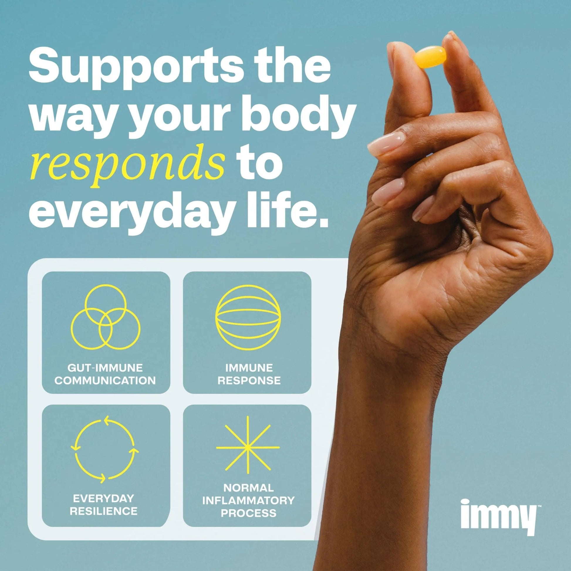 IMMY Immune Supplement for Mood Support and Gut Health, 30 ct. - Supports Joint Relief, Focus & Mood Support, Natural Calming Aid IMMYAu supplements